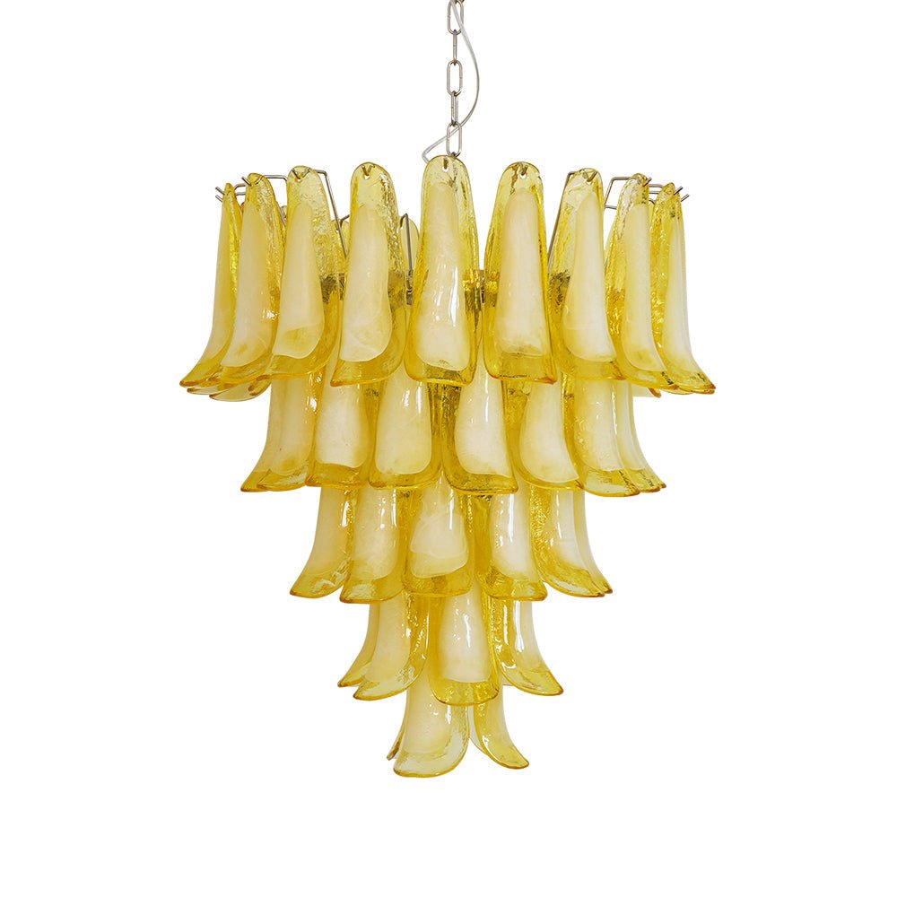 Eranos Chandelier Murano Glass Petal Wave-Neutral Decor