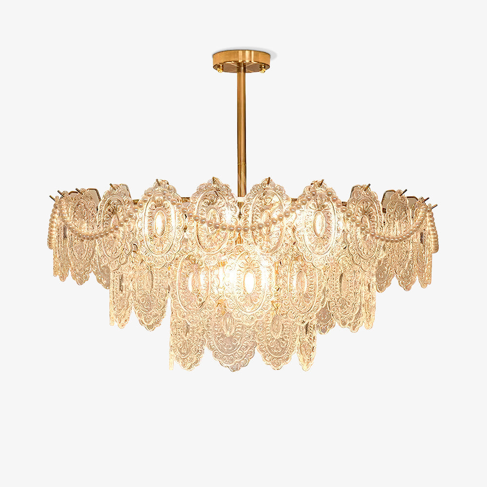 Lustra Chandelier Wave Pearl Gold Modern-Neutral Decor