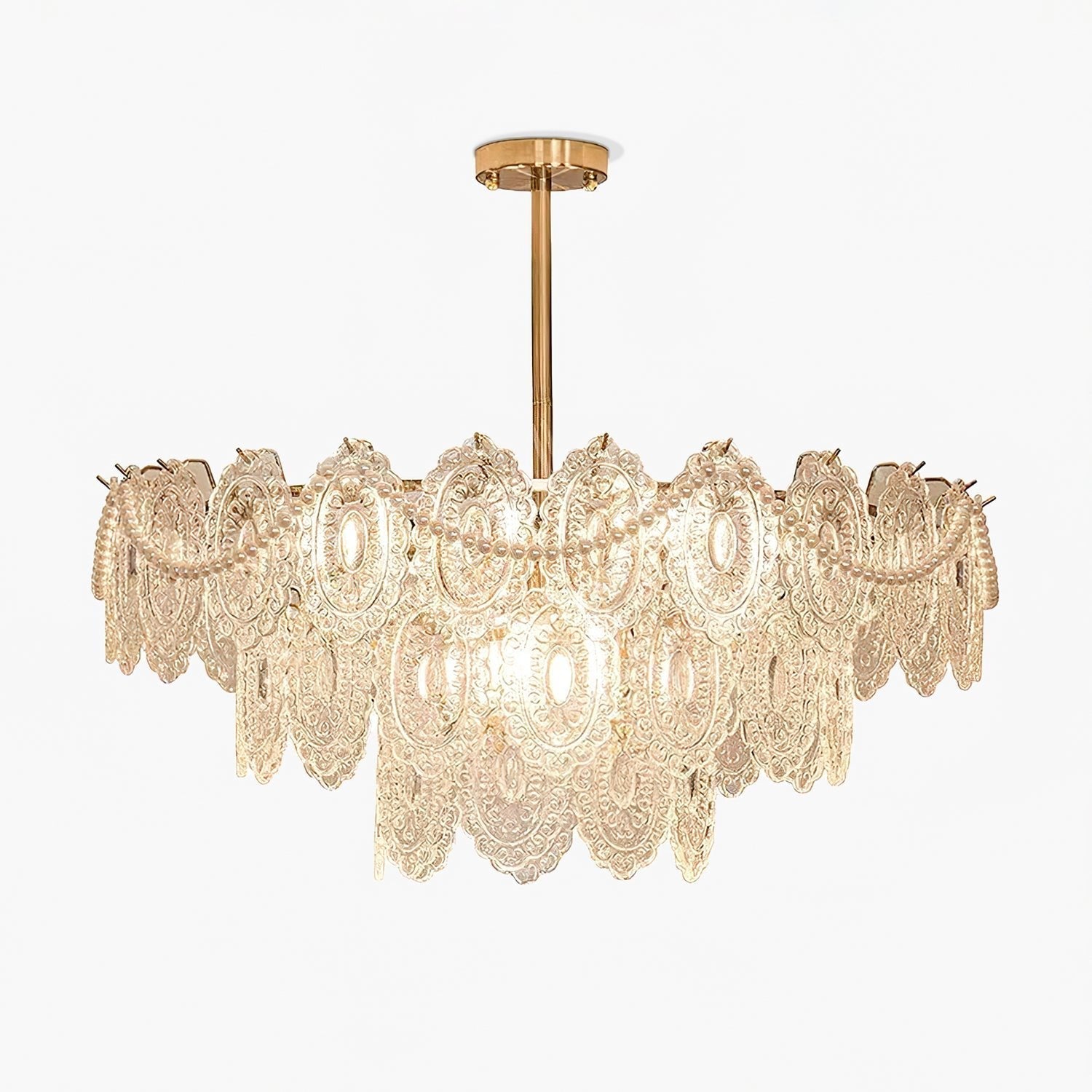Lustra Chandelier Wave Pearl Gold Modern-Neutral Decor