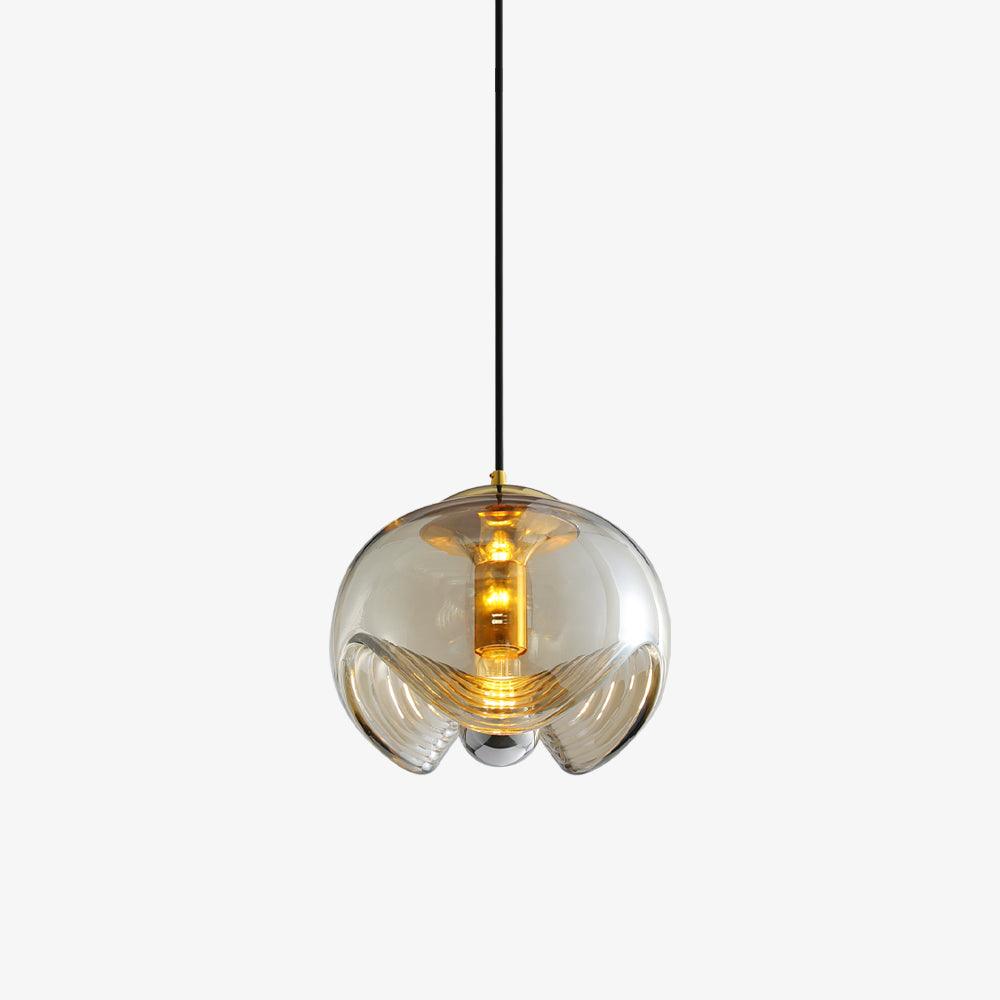 Willa Pendant Lamp Glass Wave Mid Century Vintage-Neutral Decor