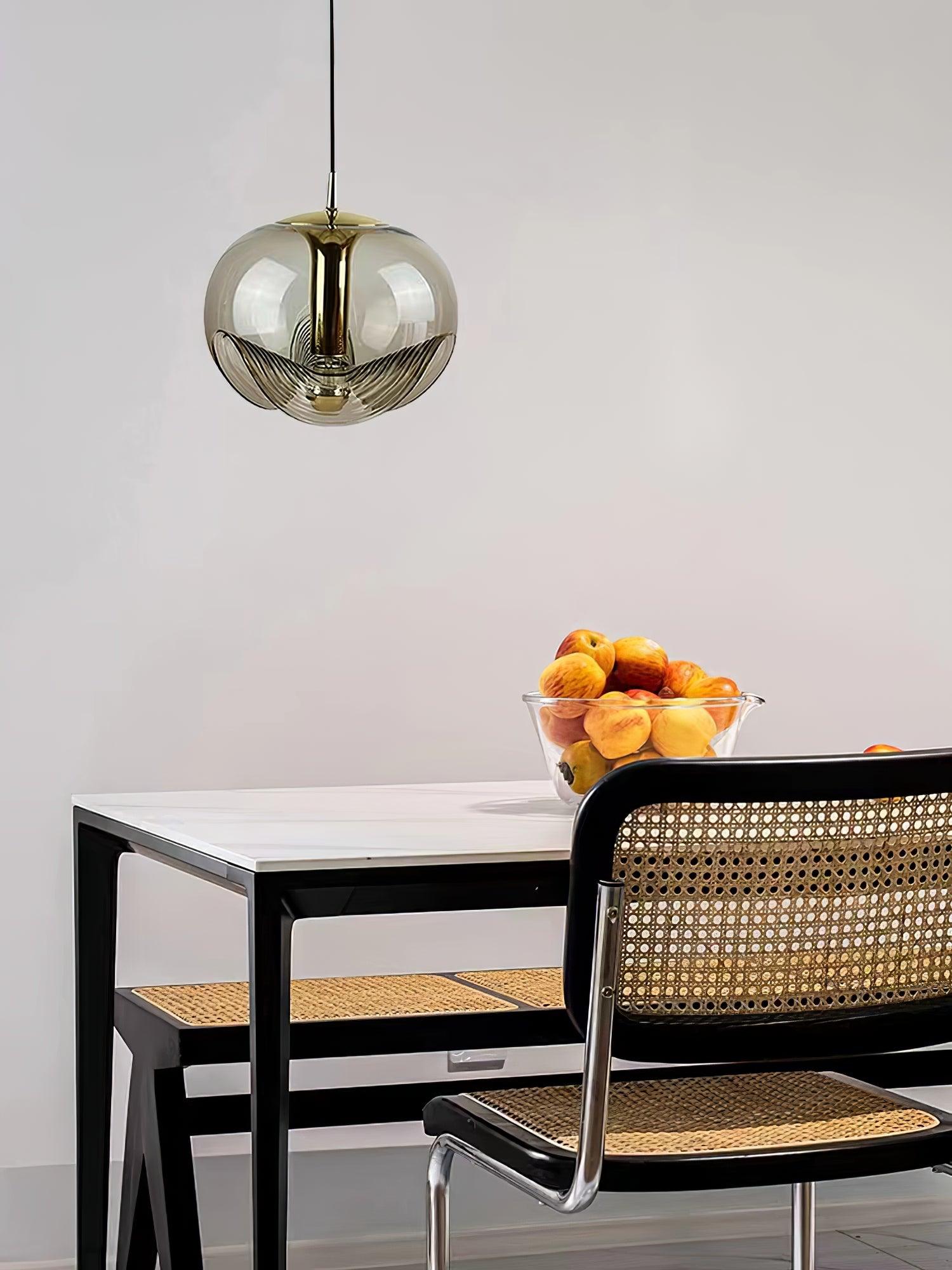 Willa Pendant Lamp Glass Wave Mid Century Vintage-Neutral Decor