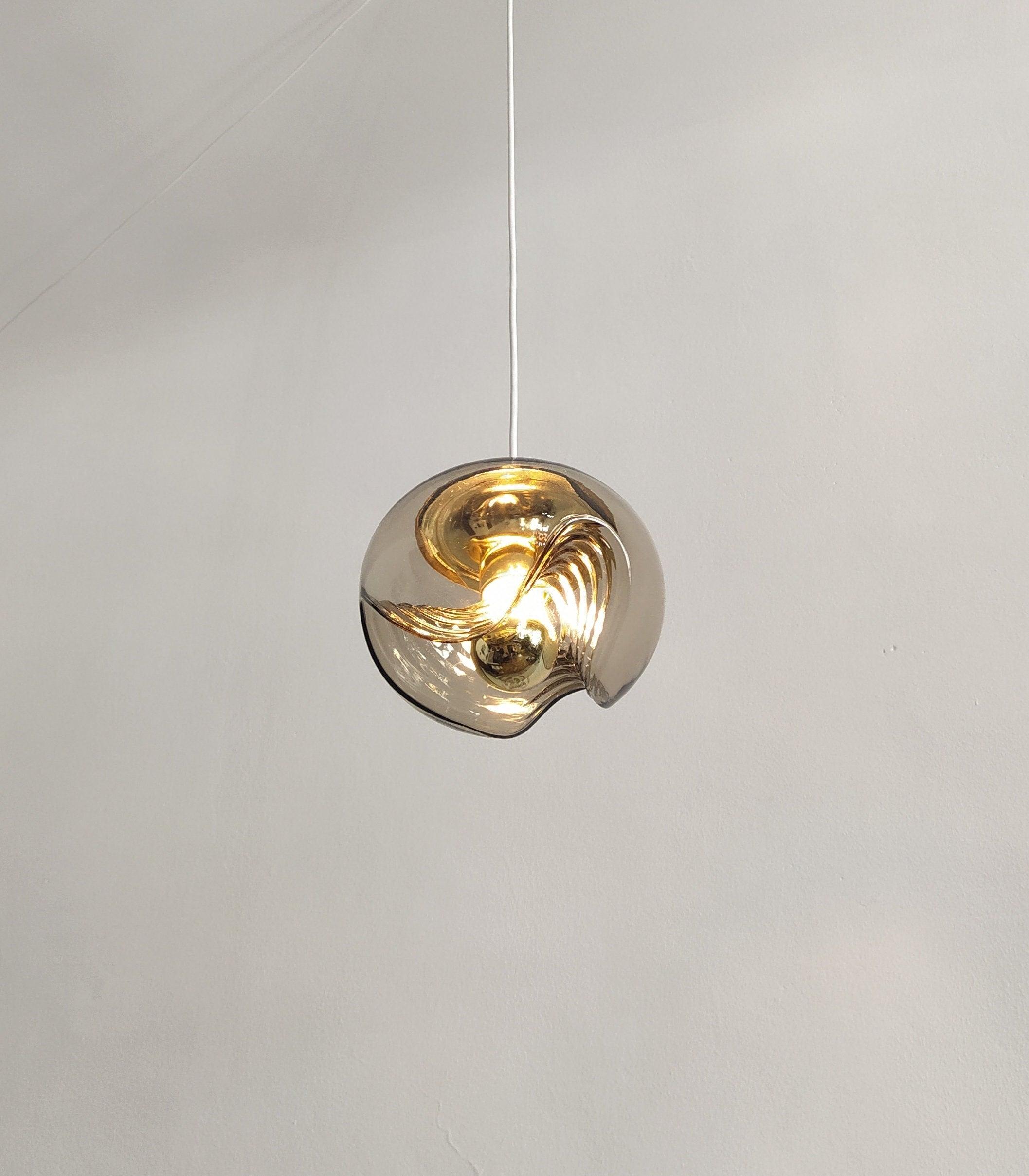 Willa Pendant Lamp Glass Wave Mid Century Vintage-Neutral Decor