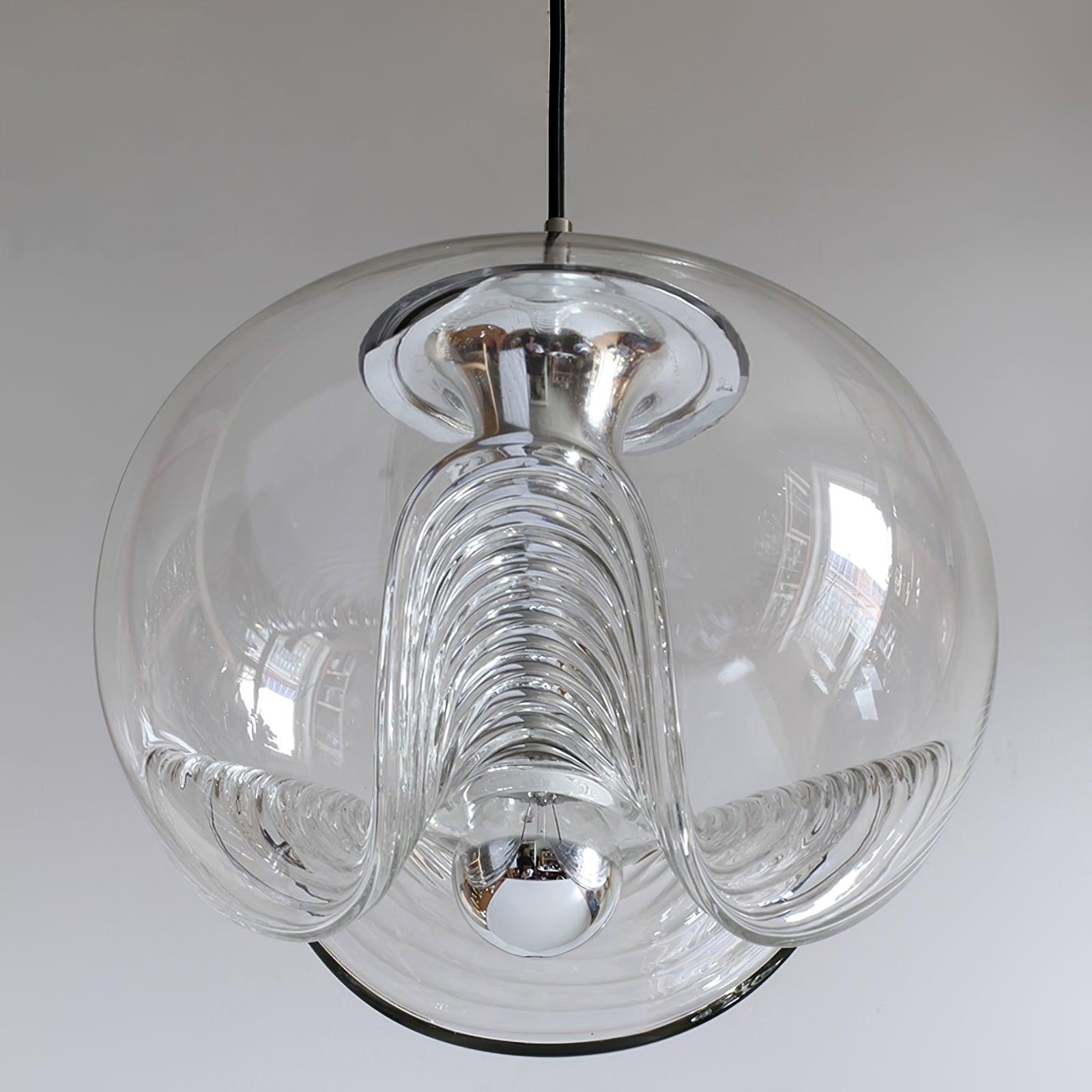 Willa Pendant Lamp Glass Wave Mid Century Vintage-Neutral Decor