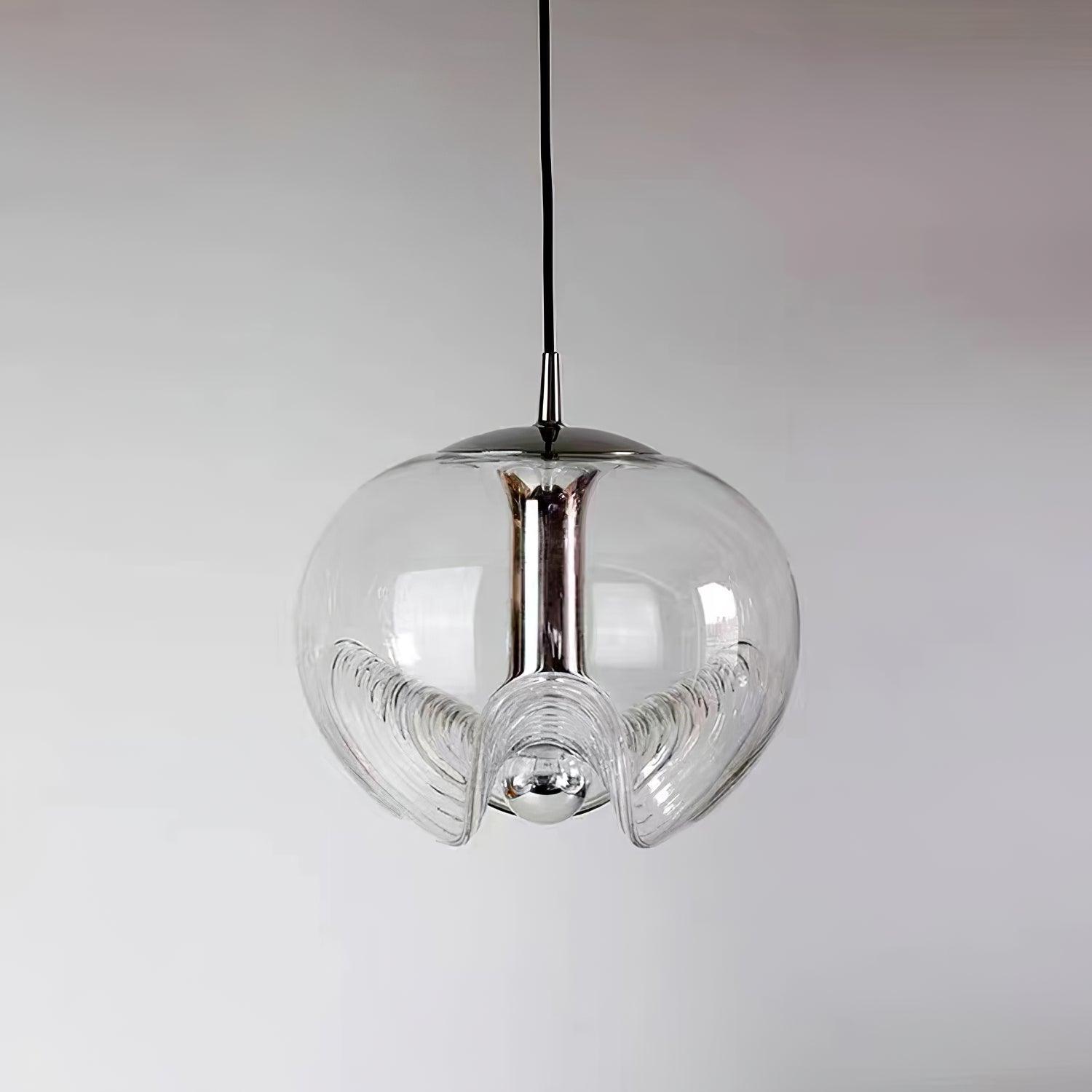 Willa Pendant Lamp Glass Wave Mid Century Vintage-Neutral Decor
