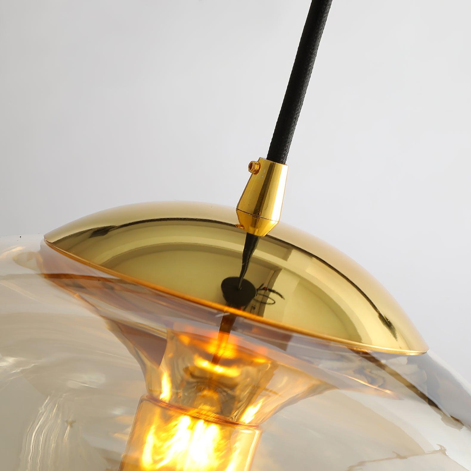 Willa Pendant Lamp Glass Wave Mid Century Vintage-Neutral Decor