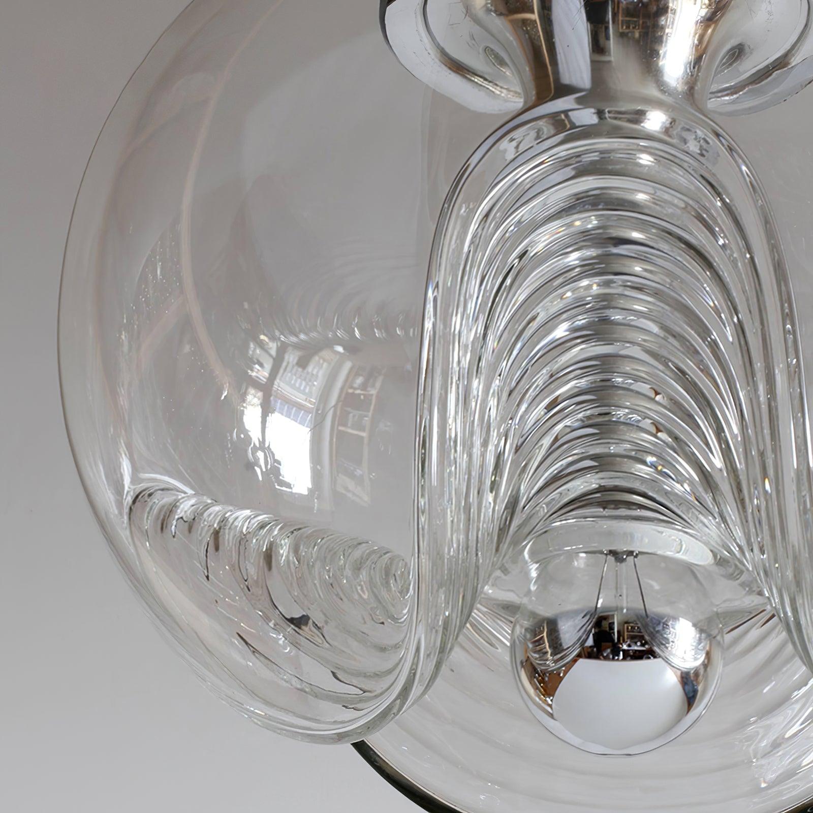 Willa Pendant Lamp Glass Wave Mid Century Vintage-Neutral Decor