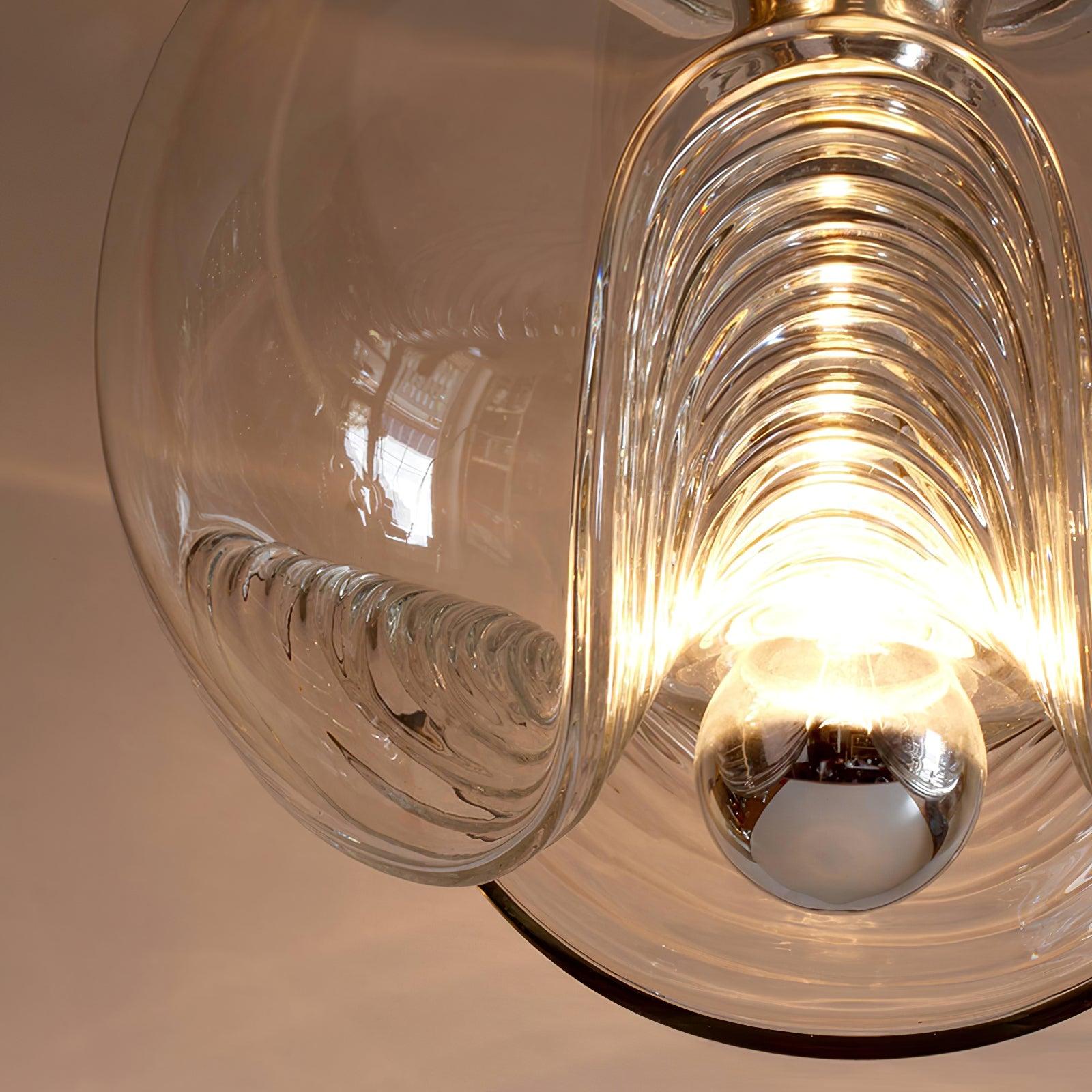 Willa Pendant Lamp Glass Wave Mid Century Vintage-Neutral Decor