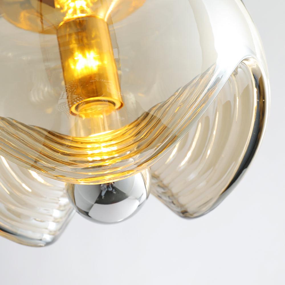 Willa Pendant Lamp Glass Wave Mid Century Vintage-Neutral Decor
