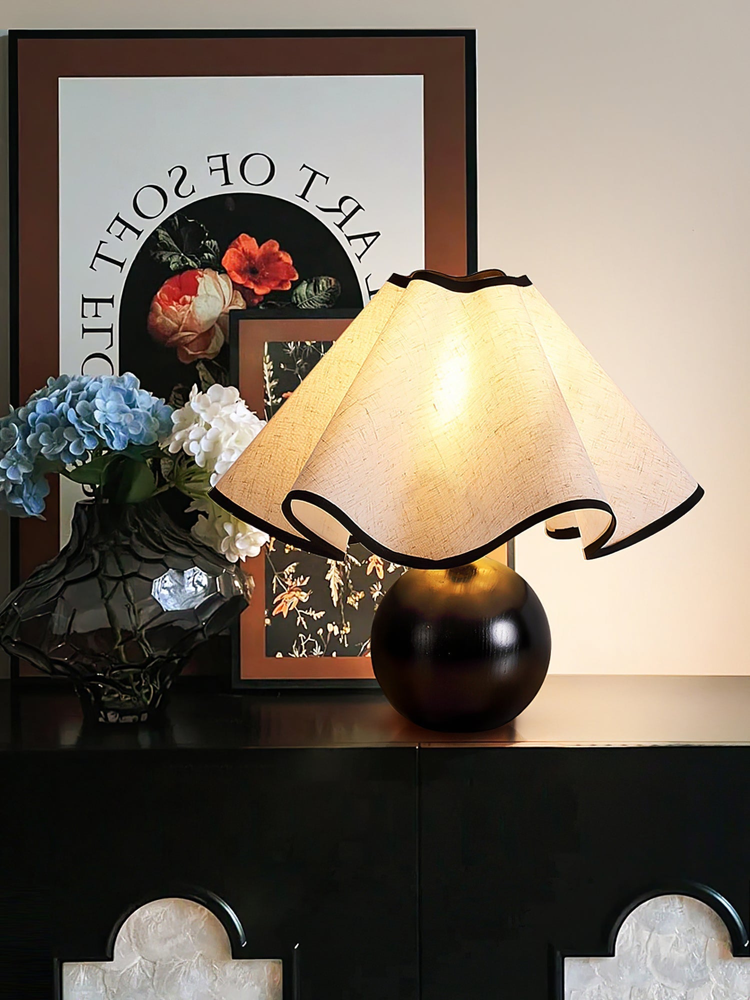 Kalion Wood Fabric Table Lamp-Neutral Decor