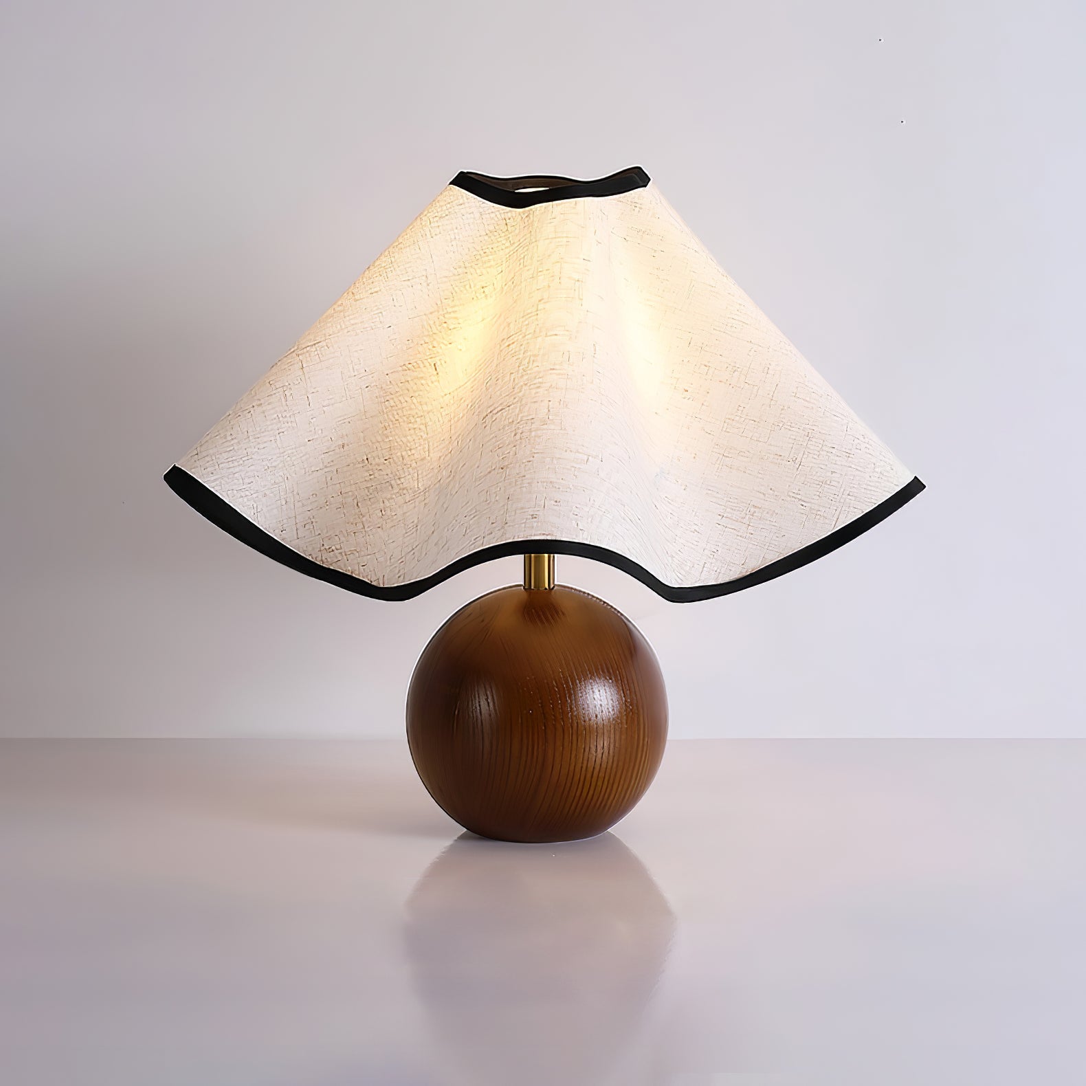 Kalion Wood Fabric Table Lamp-Neutral Decor