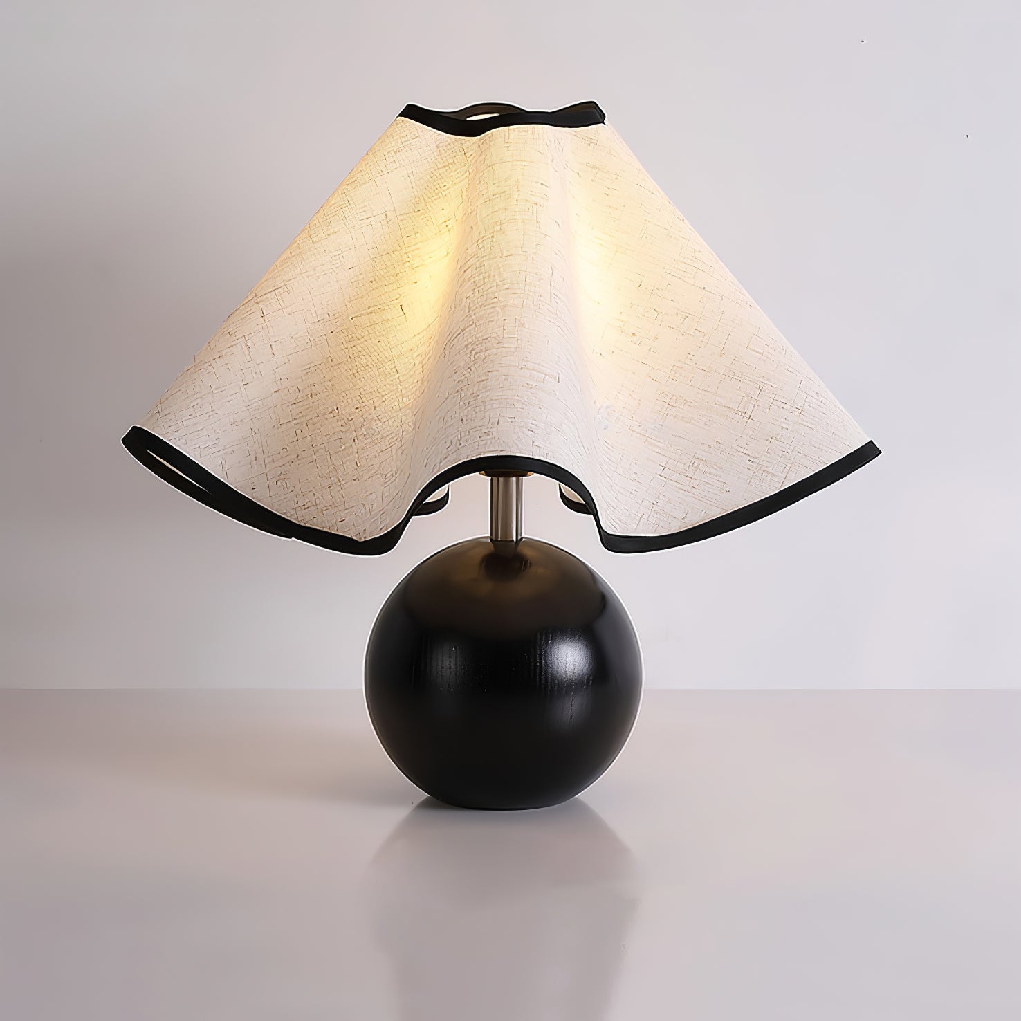 Kalion Wood Fabric Table Lamp-Neutral Decor