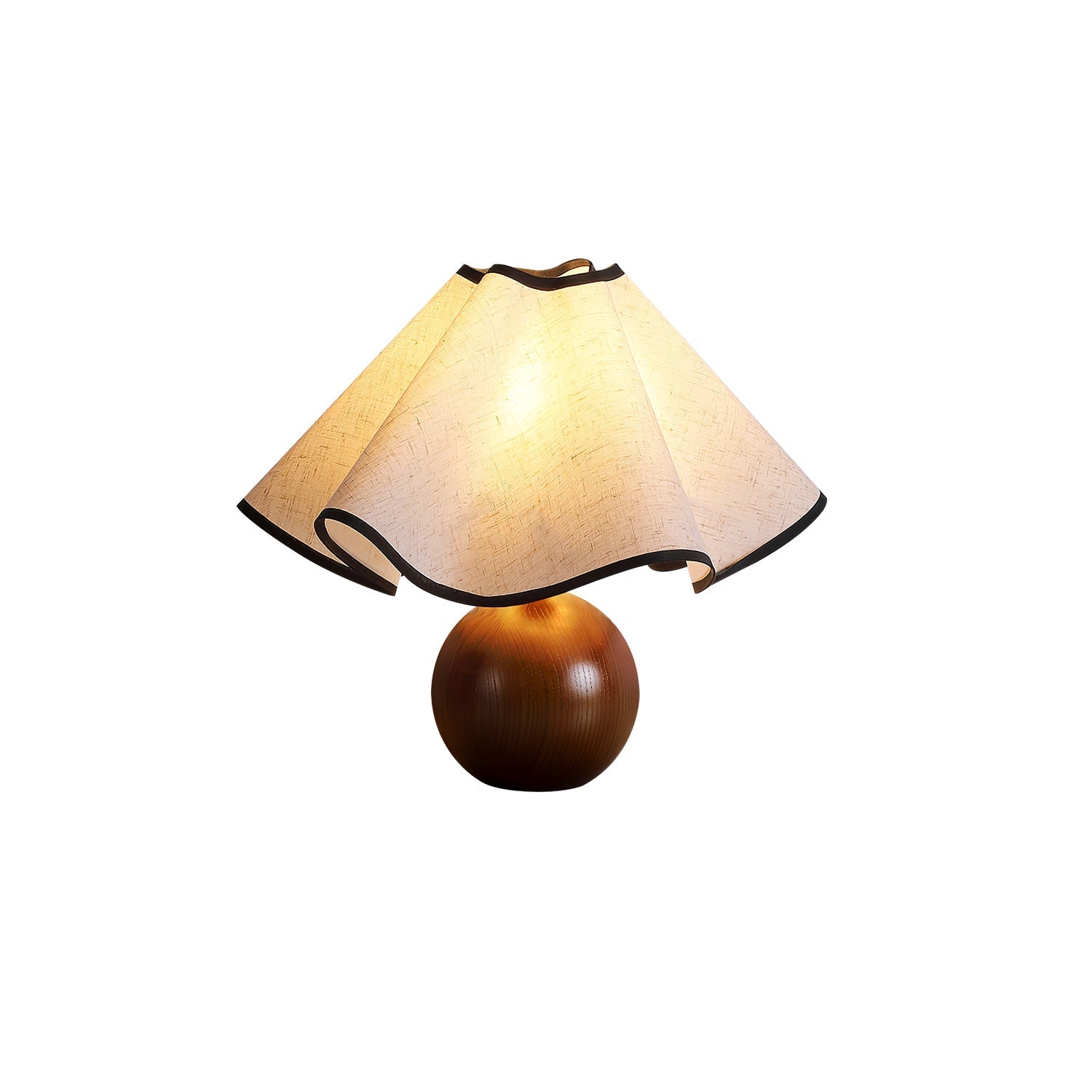 Kalion Wood Fabric Table Lamp-Neutral Decor