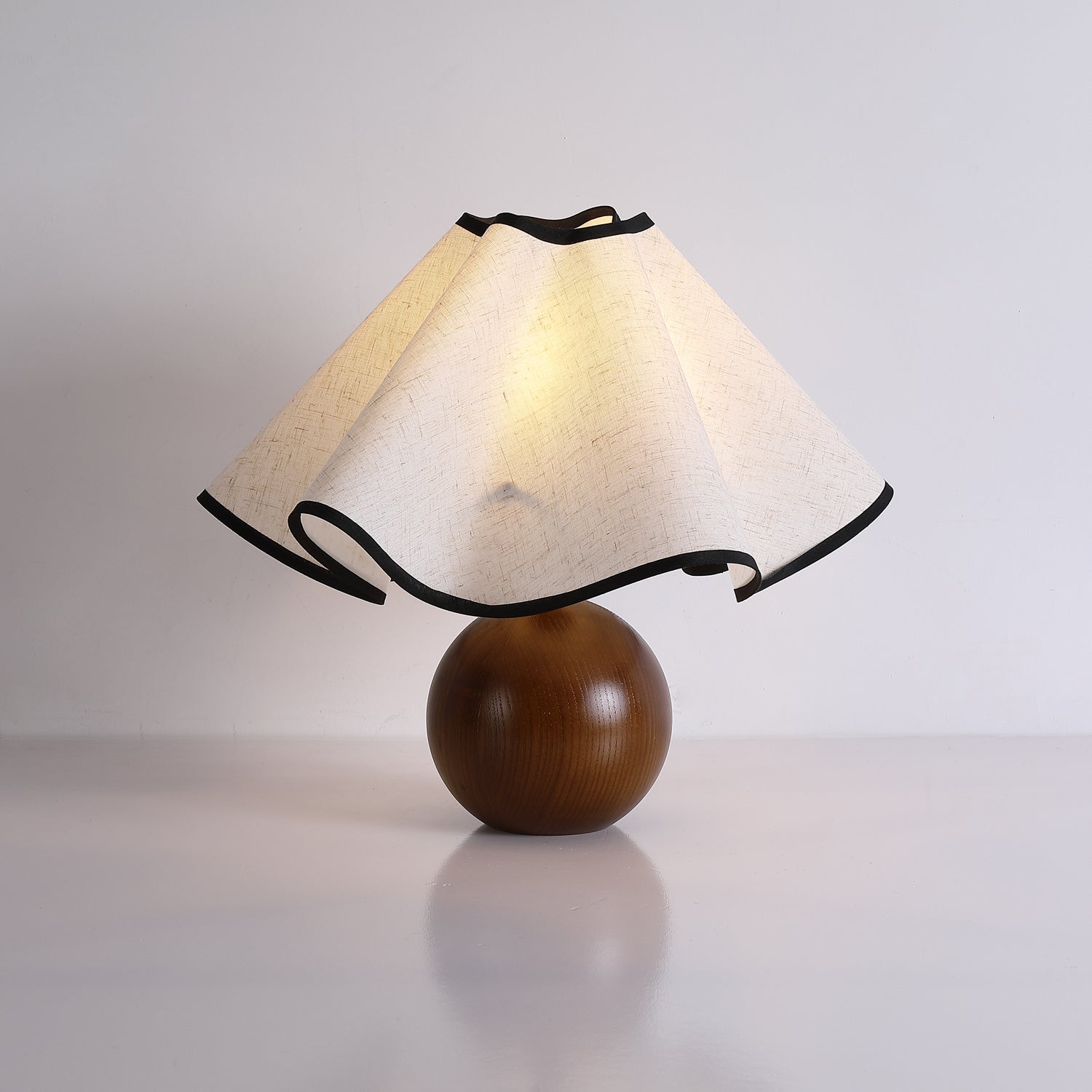 Kalion Wood Fabric Table Lamp-Neutral Decor