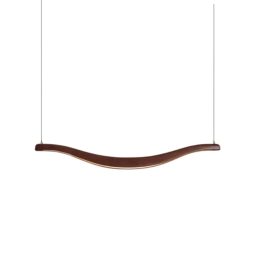 Lustra Chandelier Wood Waveform Elegant-Neutral Decor