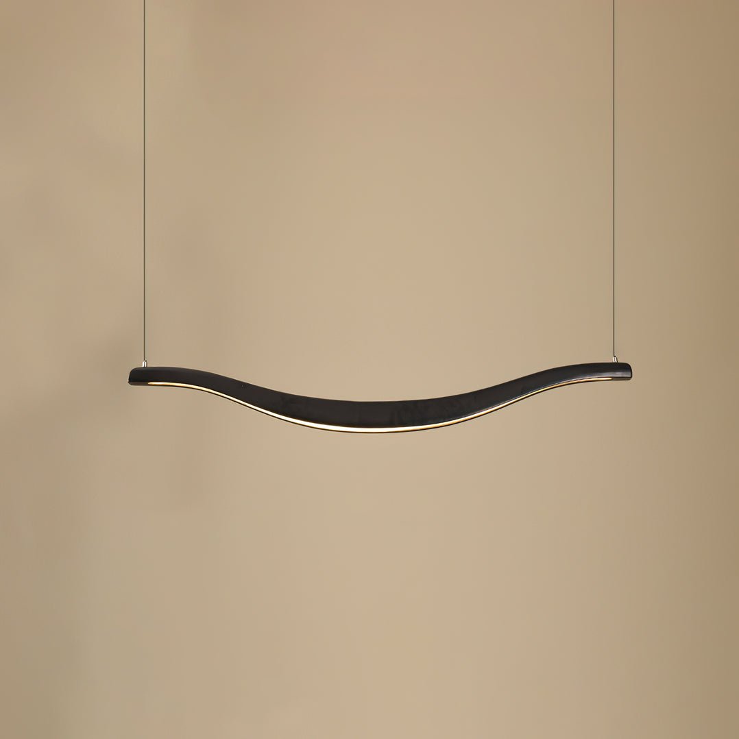 Lustra Chandelier Wood Waveform Elegant-Neutral Decor
