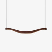 Lustra Chandelier Wood Waveform Elegant-Neutral Decor