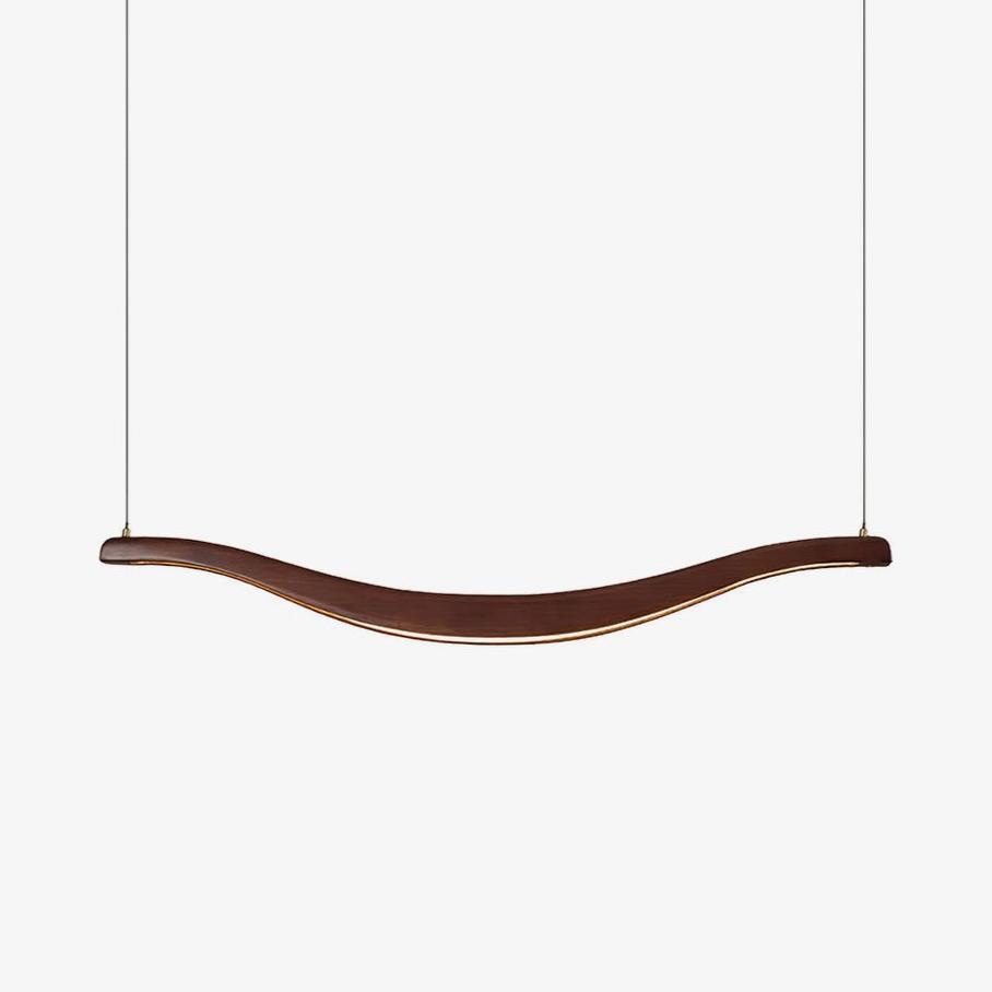 Lustra Chandelier Wood Waveform Elegant-Neutral Decor