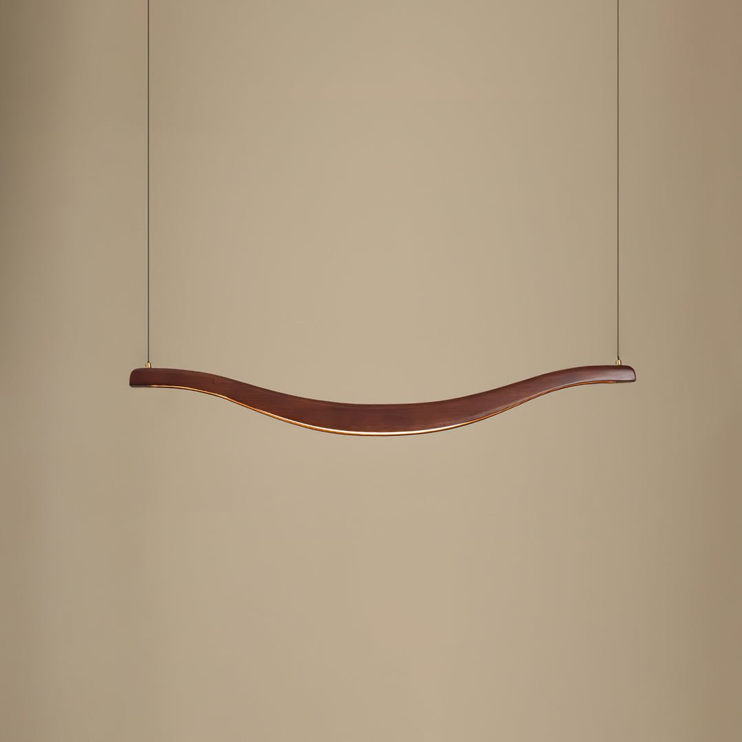 Lustra Chandelier Wood Waveform Elegant-Neutral Decor
