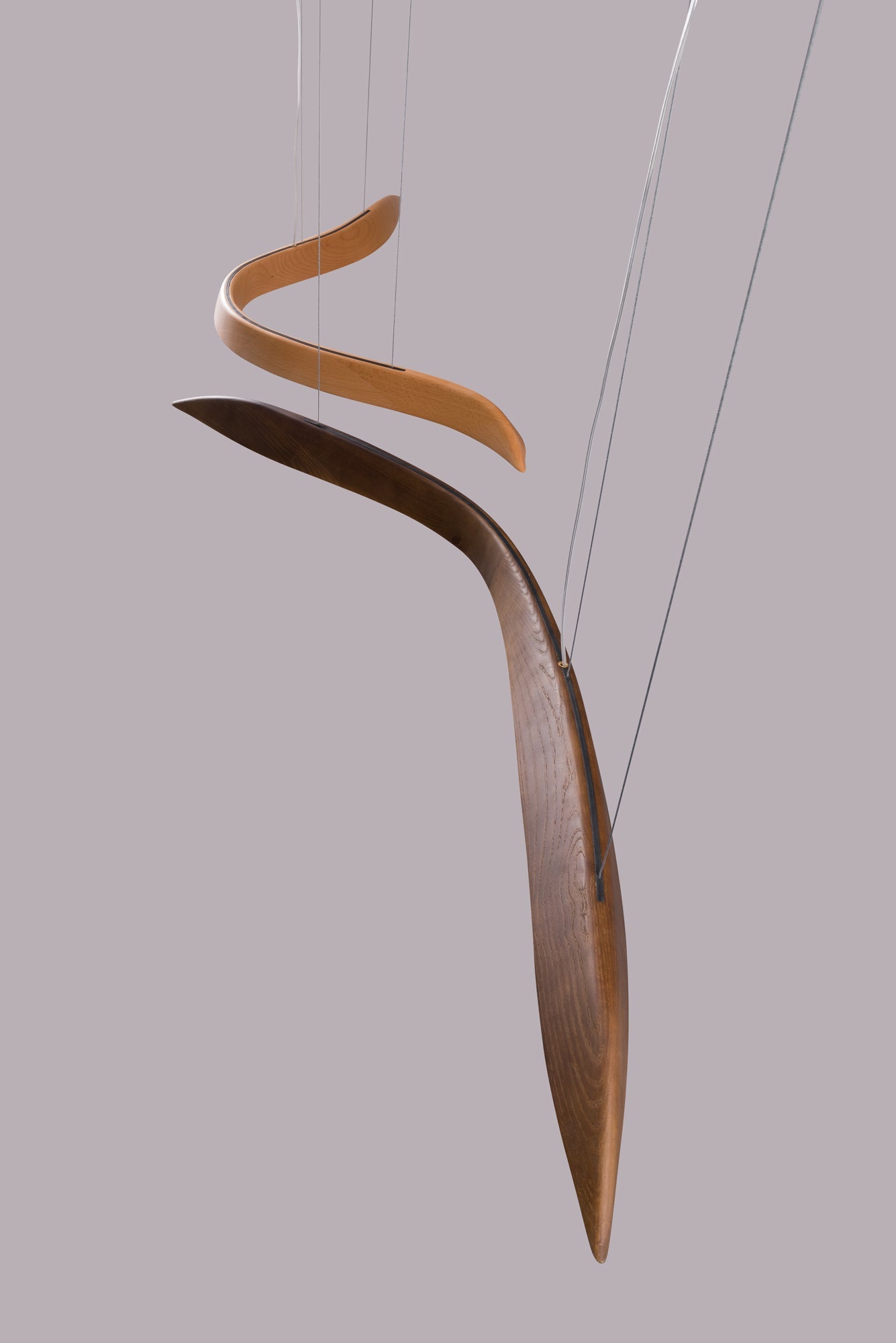 Queral Flow Minimalist Wood Pendant Lamp-Neutral Decor