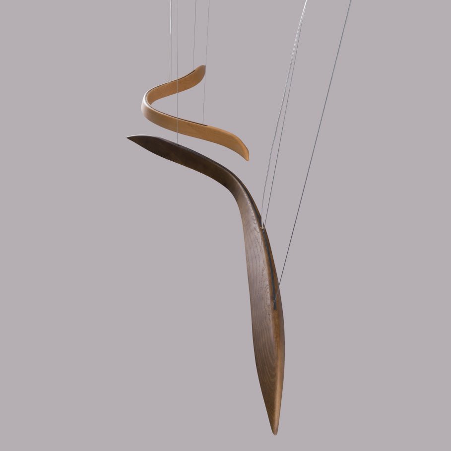 Queral Flow Minimalist Wood Pendant Lamp-Neutral Decor