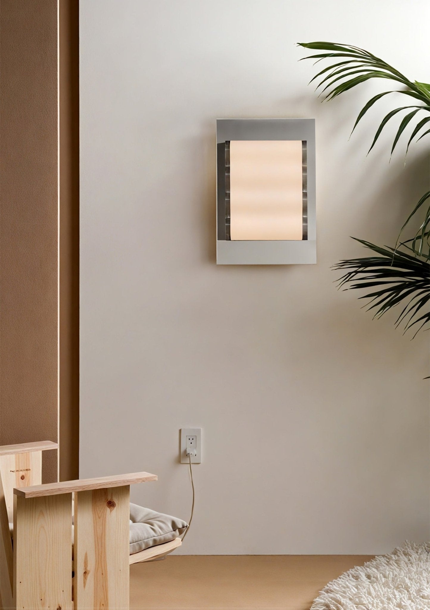 Wave Contemporary Fabric Wall lamp-Neutral Decor