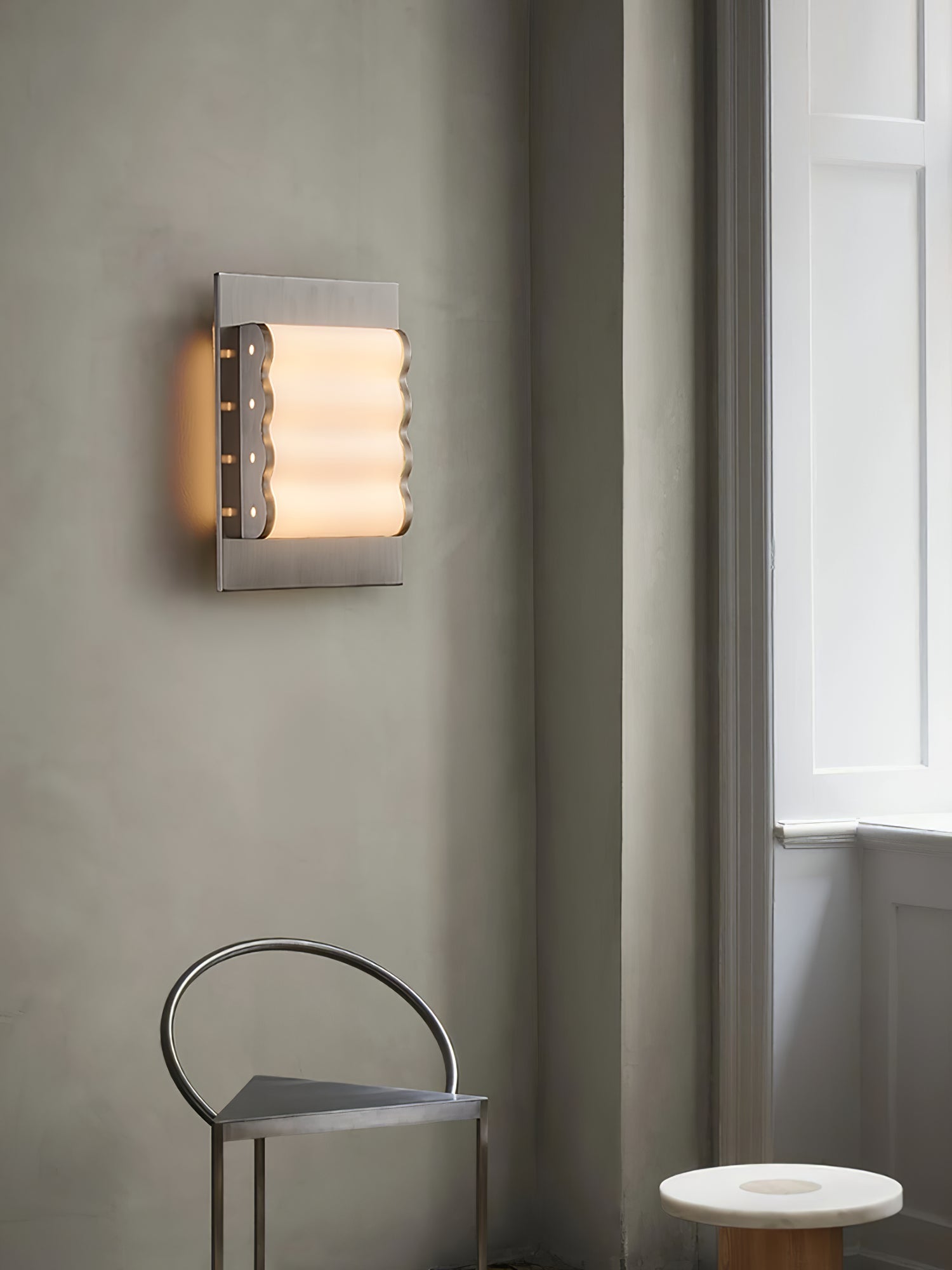 Wave Contemporary Fabric Wall lamp-Neutral Decor