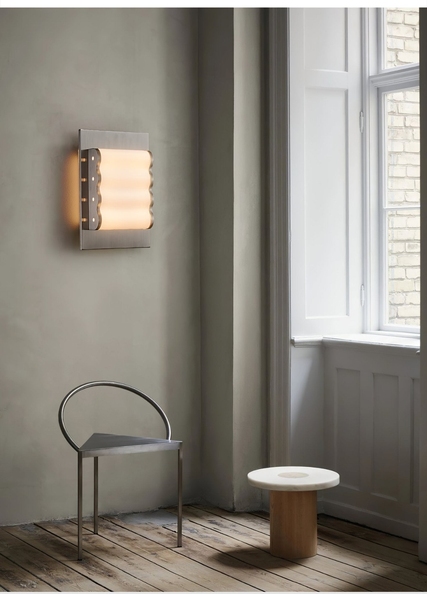 Wave Contemporary Fabric Wall lamp-Neutral Decor