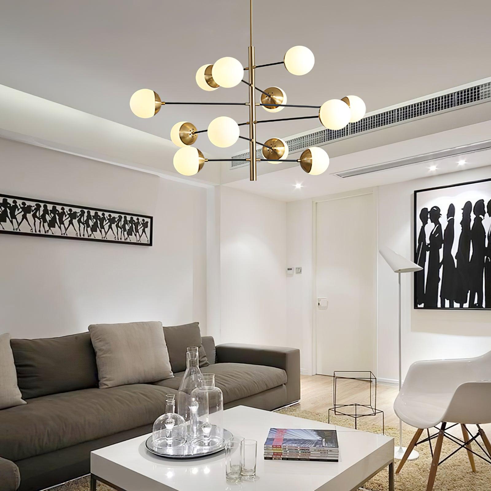 Lustra Chandelier Waverly Glass Elegant-Neutral Decor