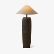 Hael Weathered Wood Grain Floor Lamp-Neutral Decor