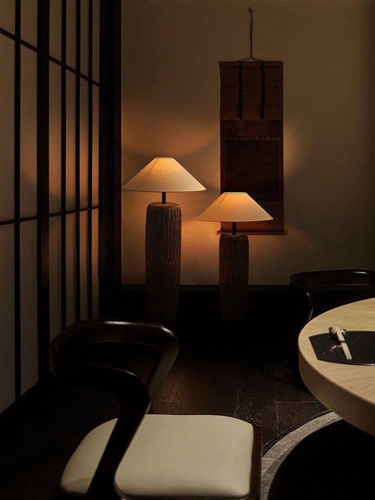 Hael Weathered Wood Grain Floor Lamp-Neutral Decor