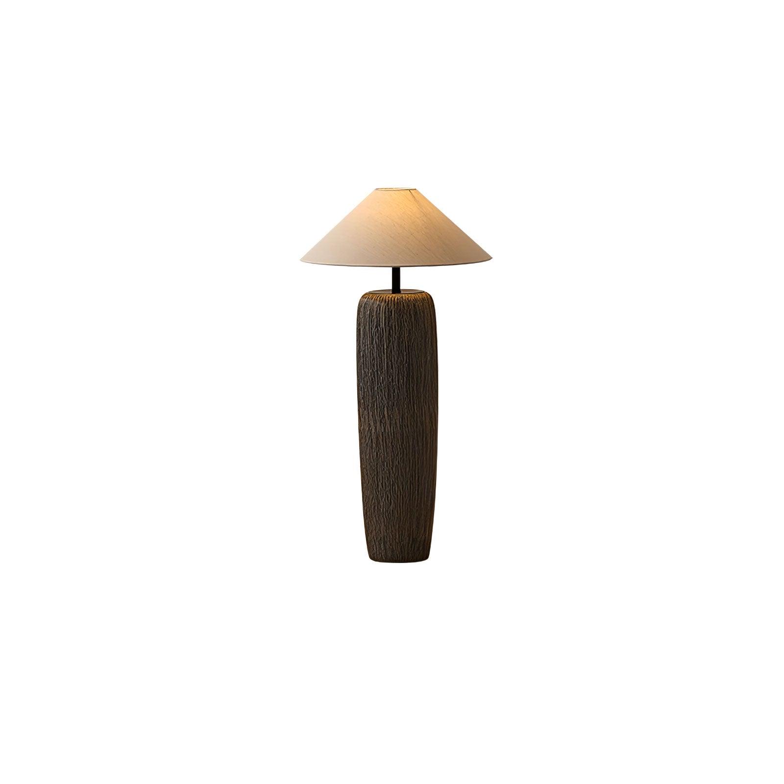 Hael Weathered Wood Grain Floor Lamp-Neutral Decor