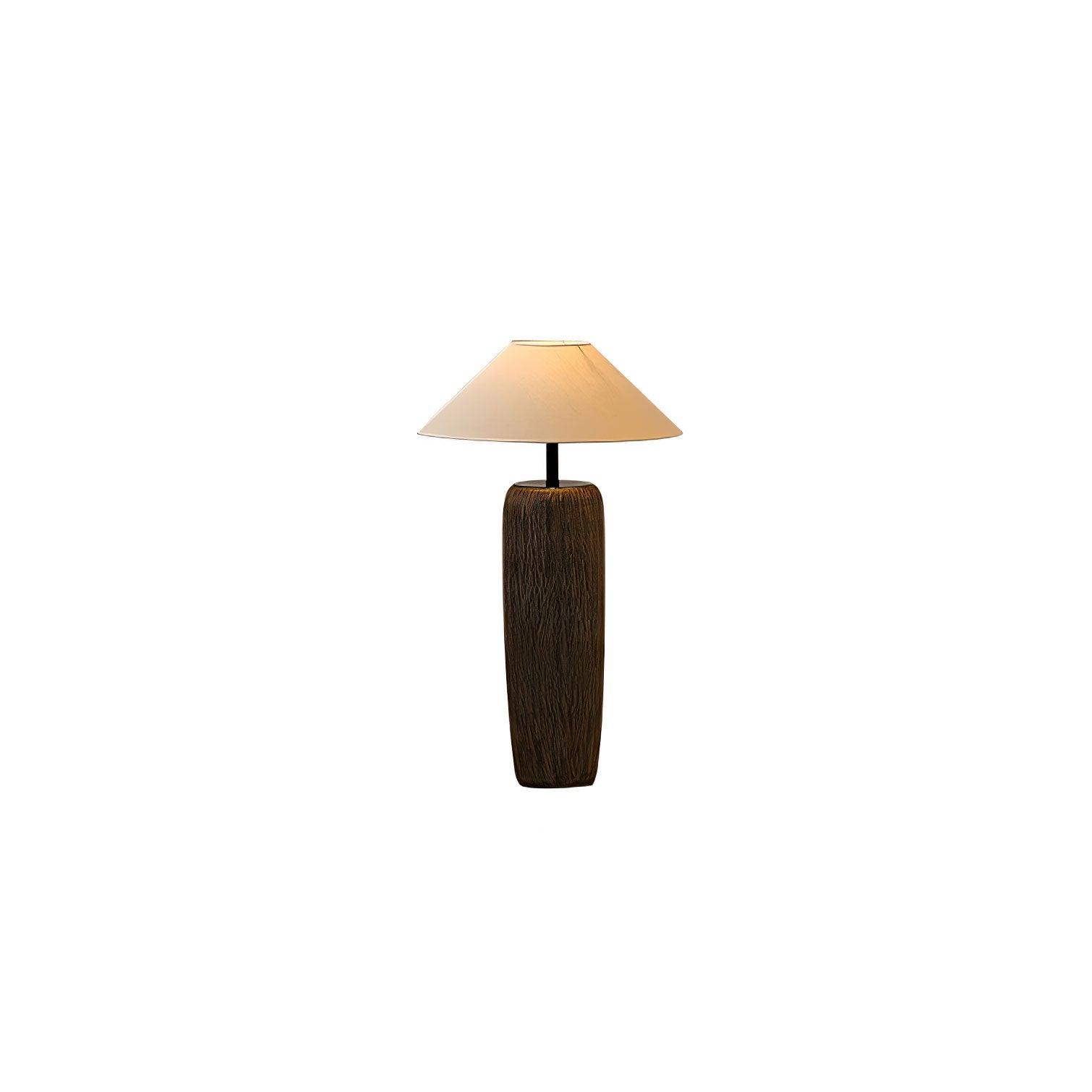 Hael Weathered Wood Grain Floor Lamp-Neutral Decor