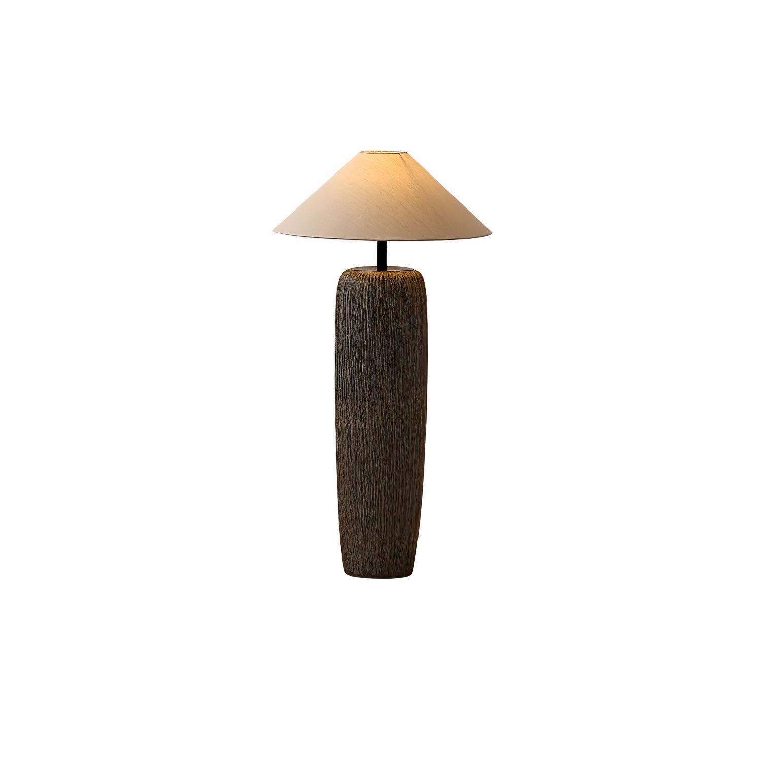 Hael Weathered Wood Grain Floor Lamp-Neutral Decor