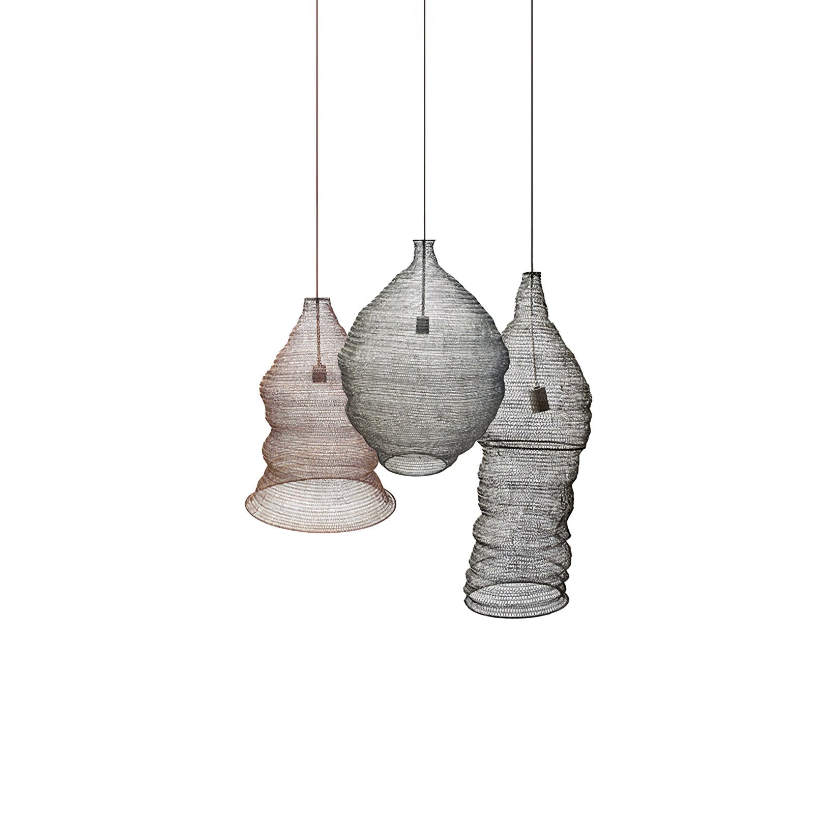 Vae Industrial Wire Pendant Lamps-Neutral Decor