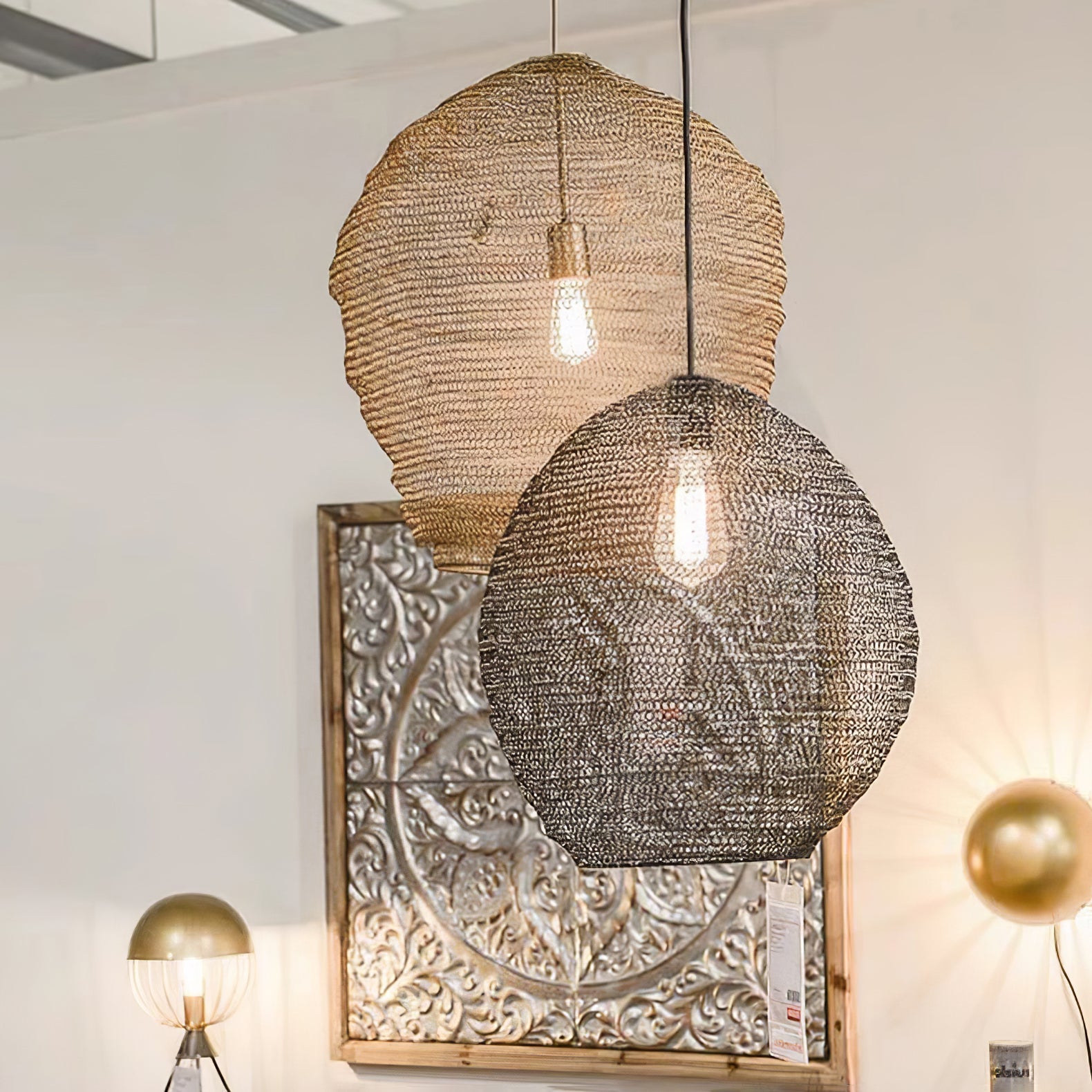 Vae Industrial Wire Pendant Lamps-Neutral Decor