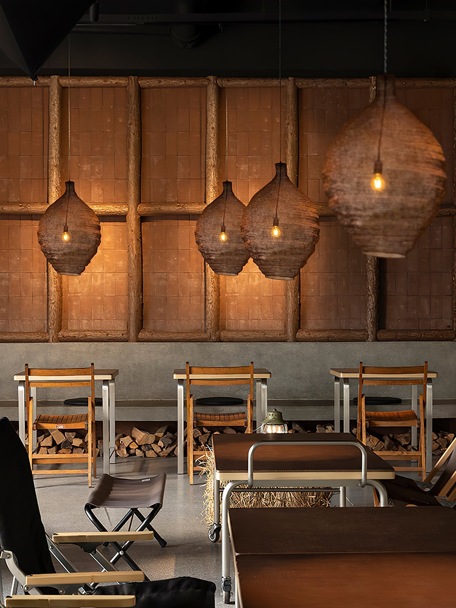 Vae Industrial Wire Pendant Lamps-Neutral Decor