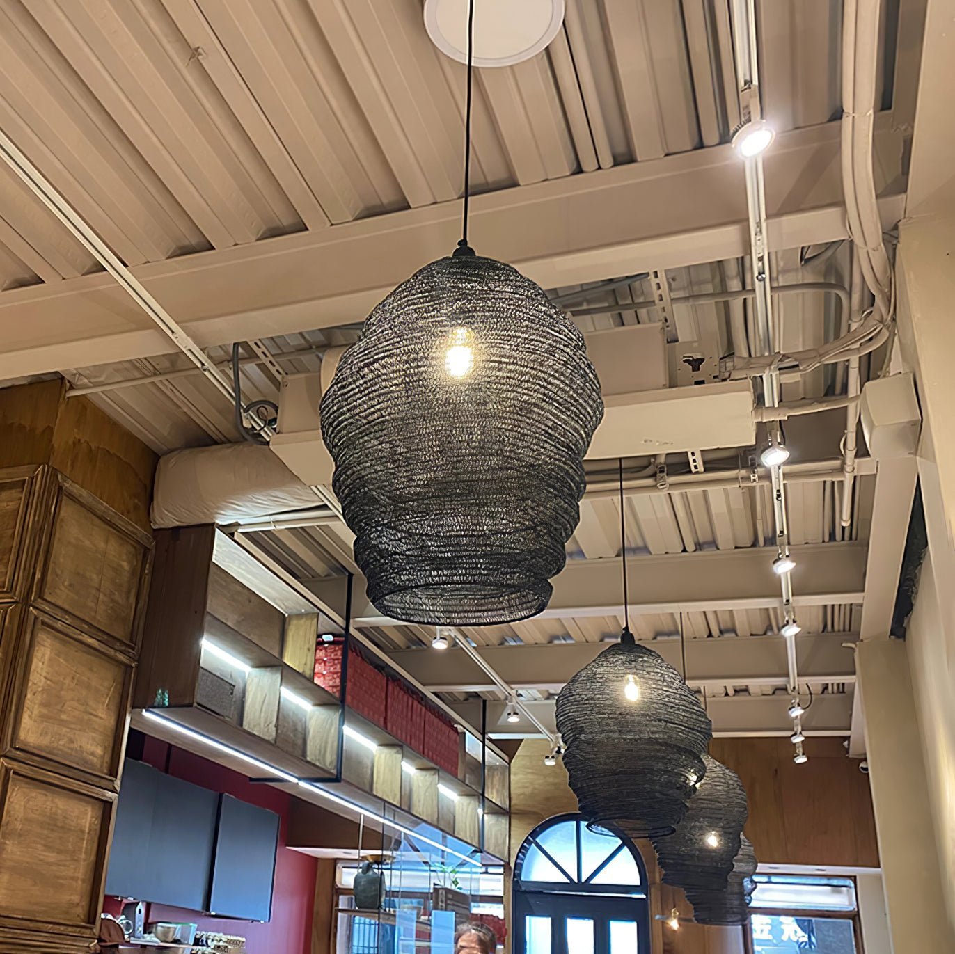 Vae Industrial Wire Pendant Lamps-Neutral Decor