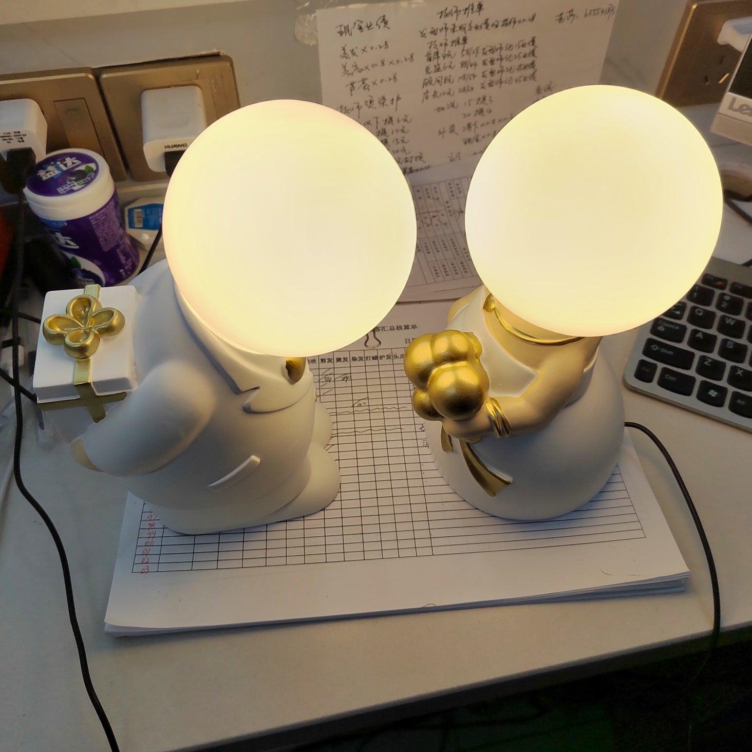 Eternal Ceramic & White Table Lamp-Neutral Decor