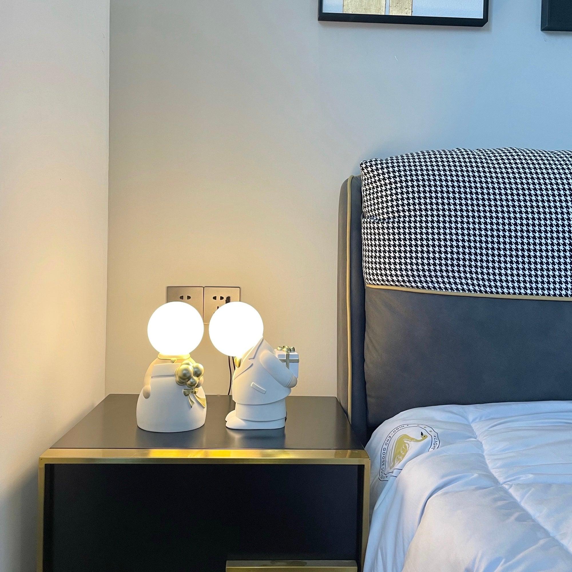 Eternal Ceramic & White Table Lamp-Neutral Decor