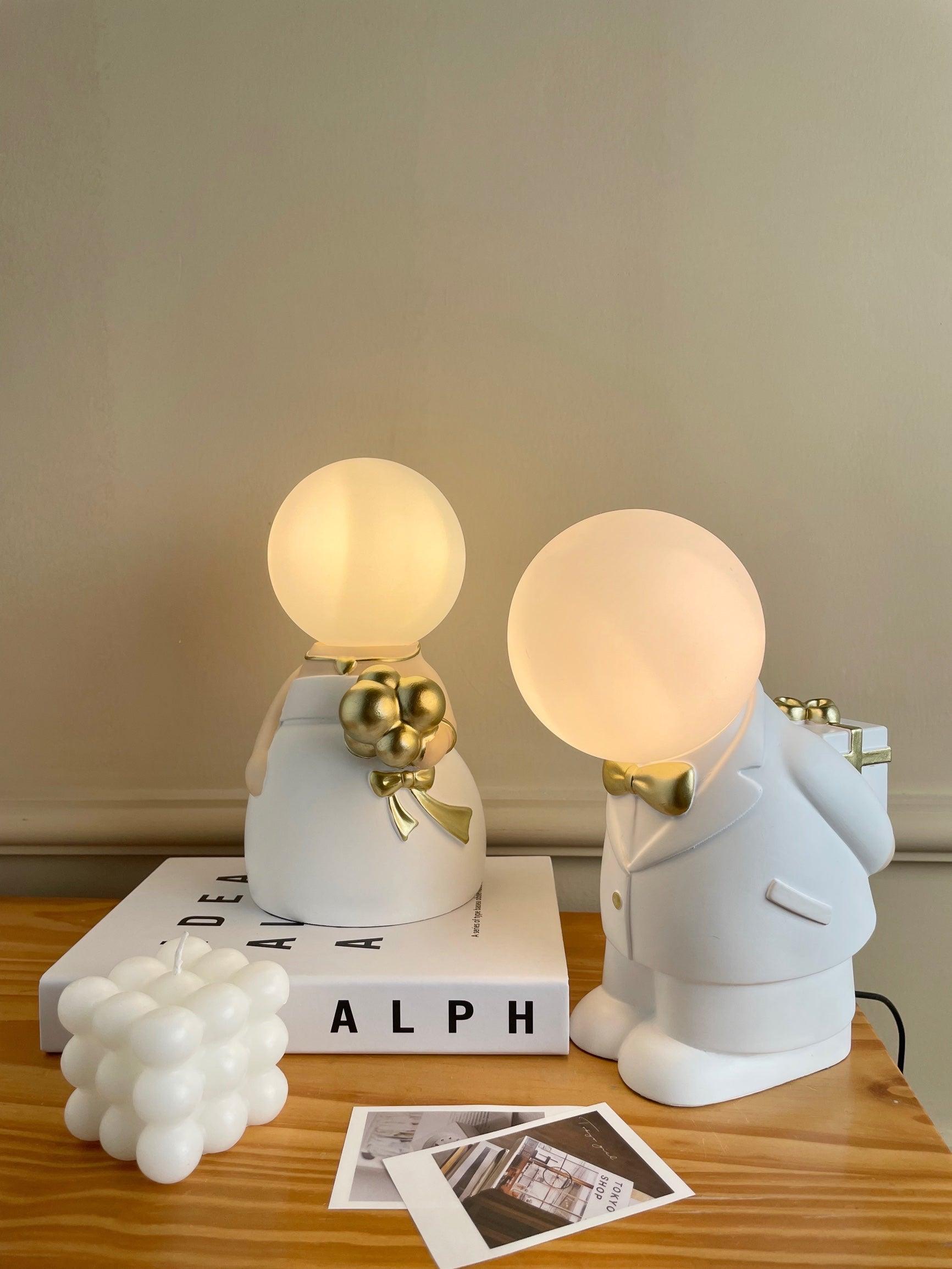 Eternal Ceramic & White Table Lamp-Neutral Decor
