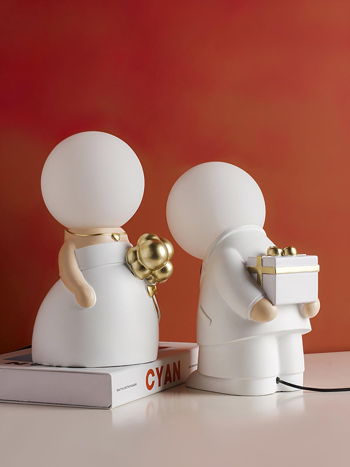 Eternal Ceramic & White Table Lamp-Neutral Decor