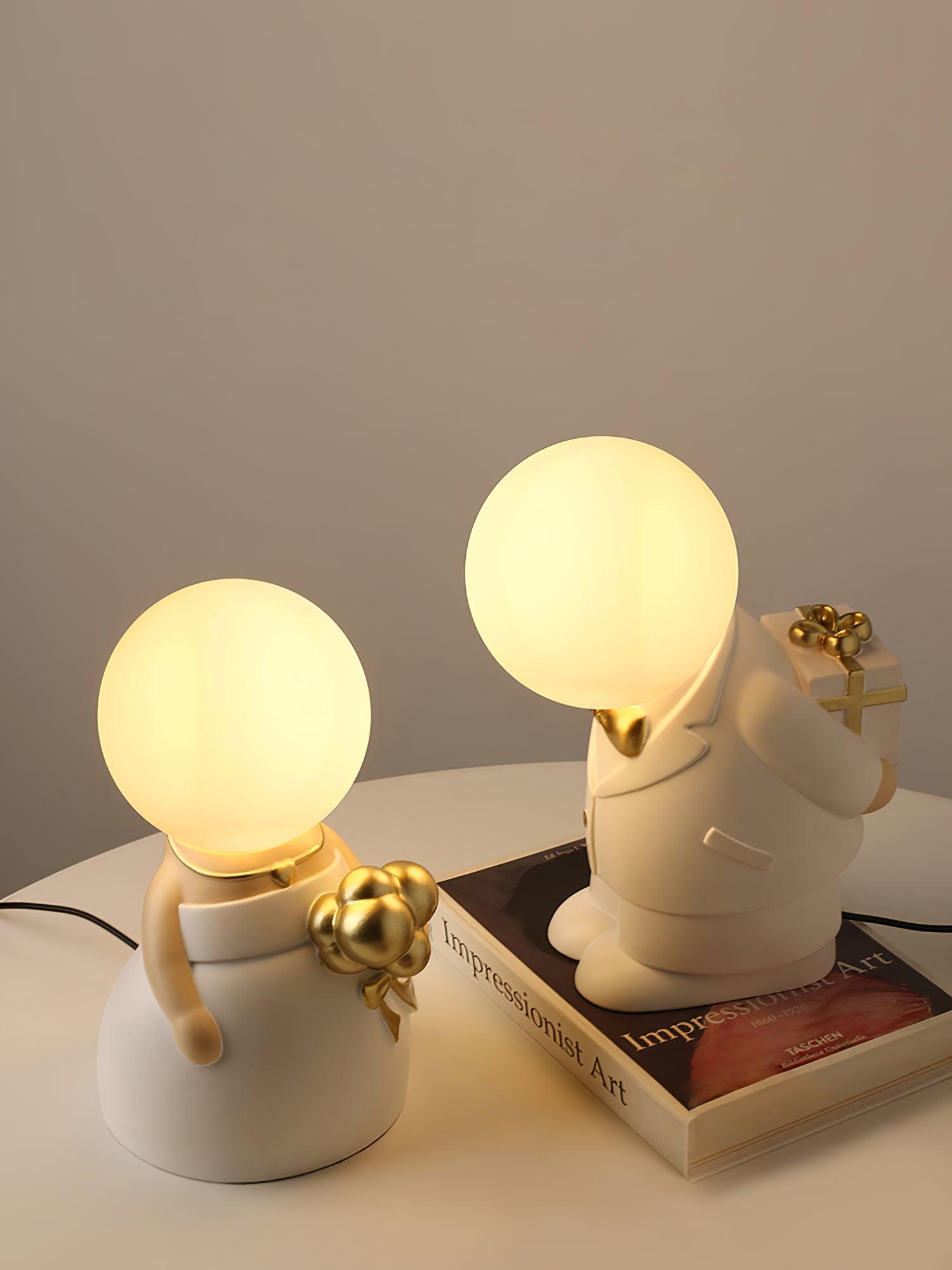 Eternal Ceramic & White Table Lamp-Neutral Decor