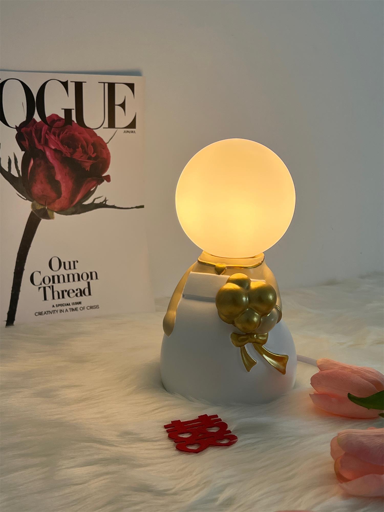 Eternal Ceramic & White Table Lamp-Neutral Decor
