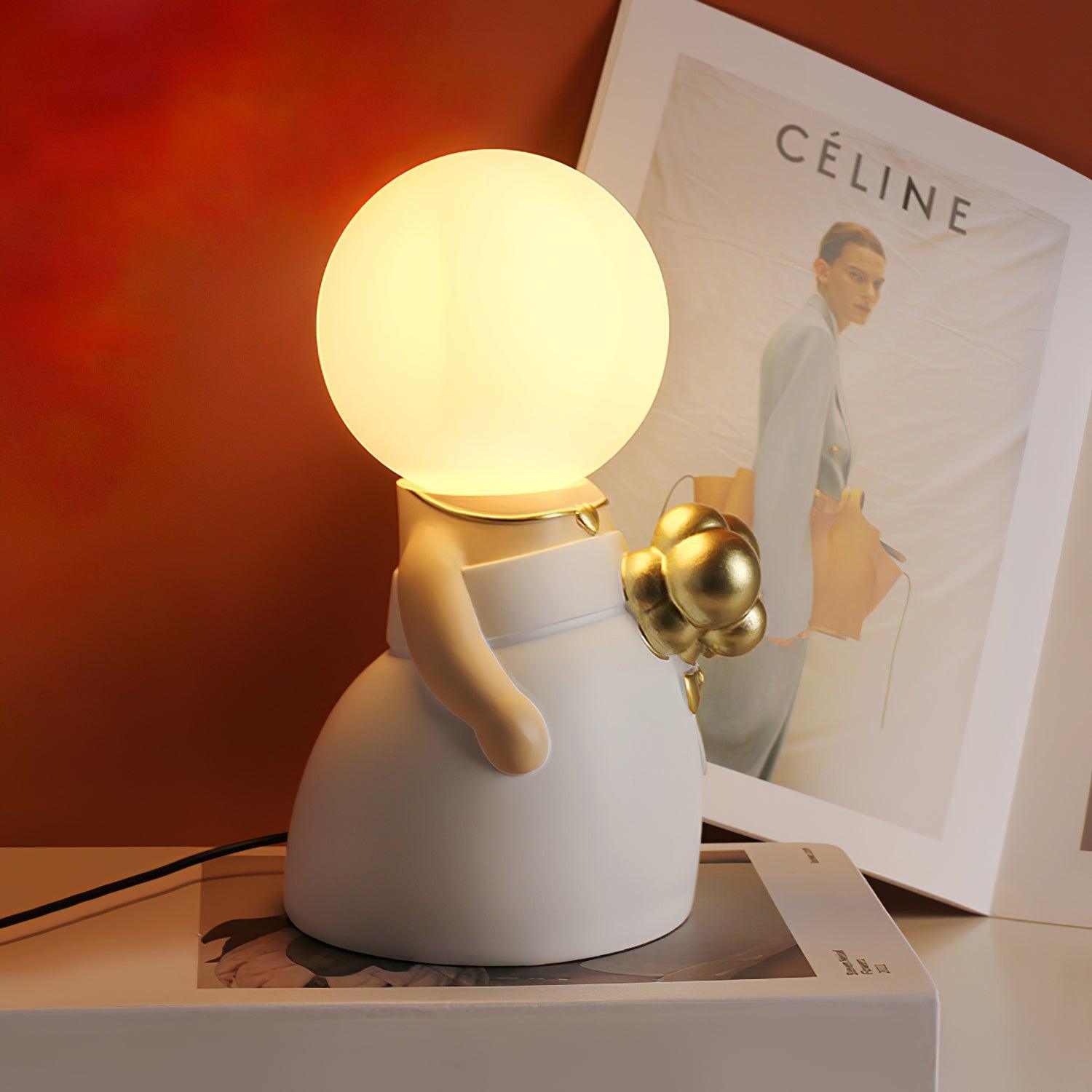 Eternal Ceramic & White Table Lamp-Neutral Decor
