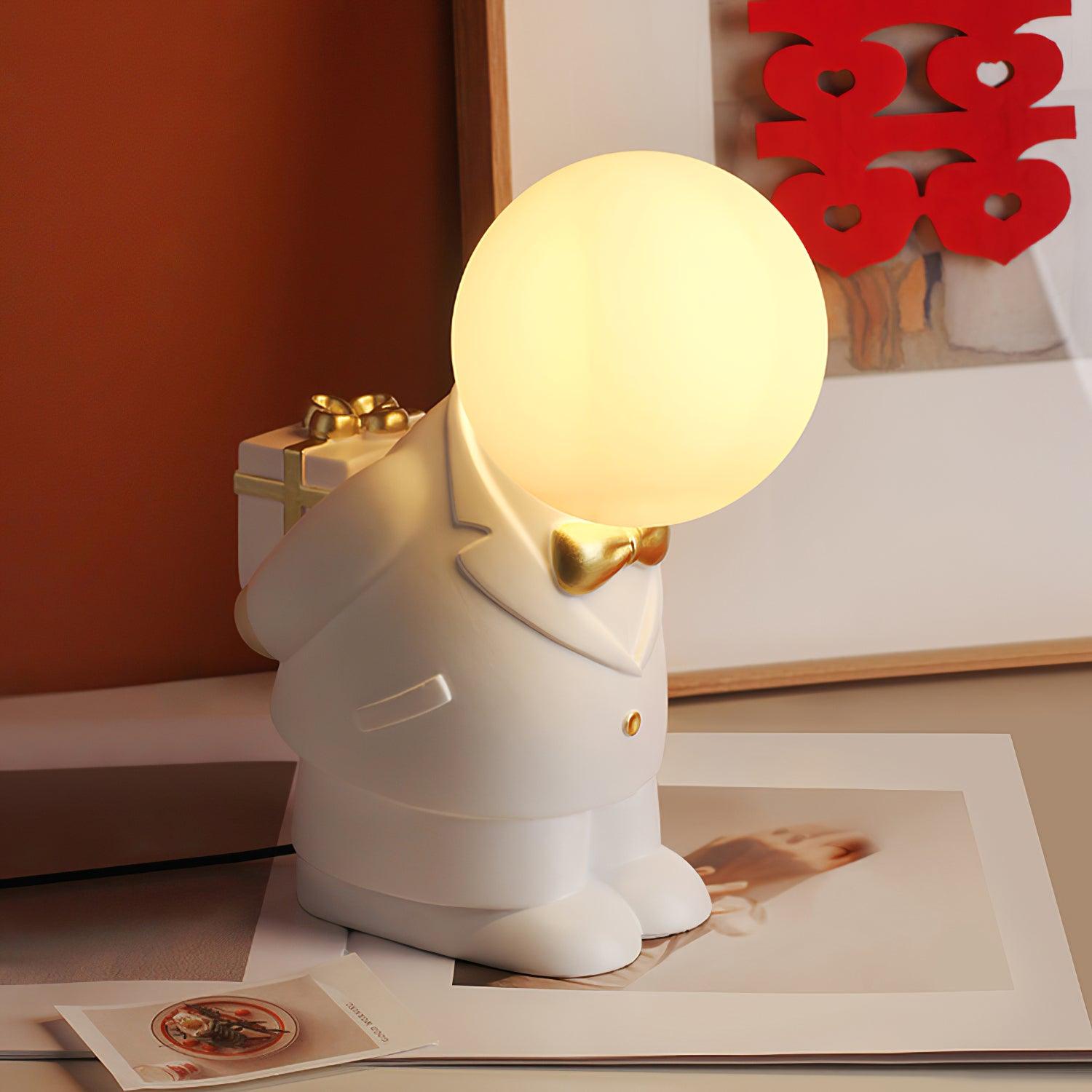 Eternal Ceramic & White Table Lamp-Neutral Decor