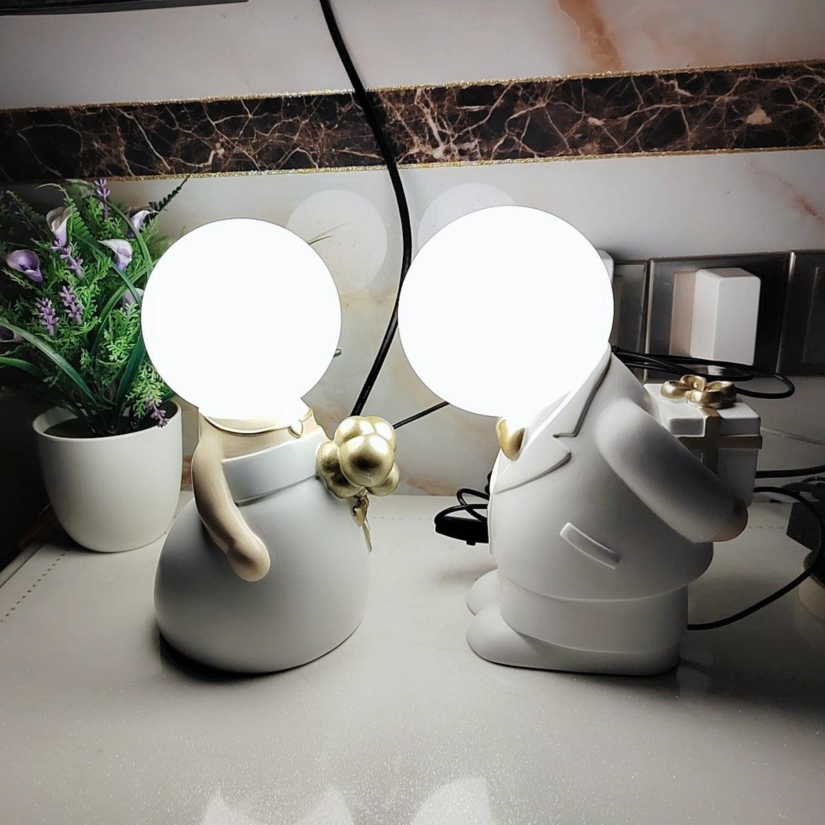 Eternal Ceramic & White Table Lamp-Neutral Decor