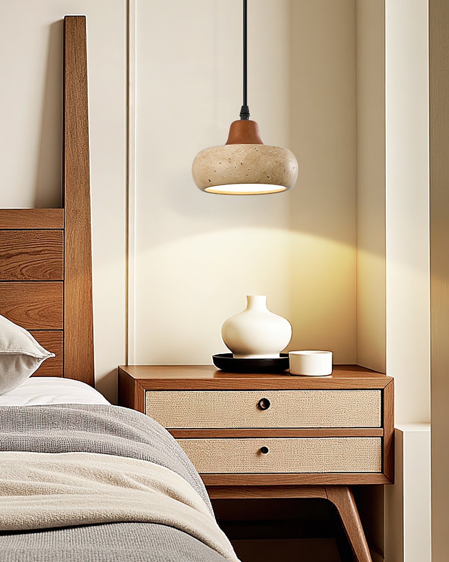 Close-up of the light fixture's integrated LED source.