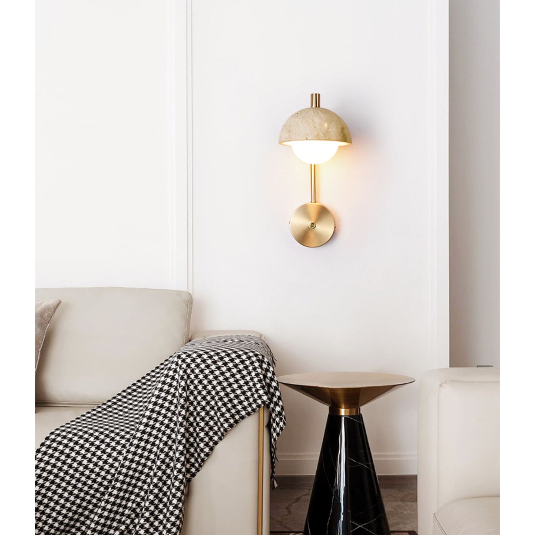 Alina Travertine Wall Lamp