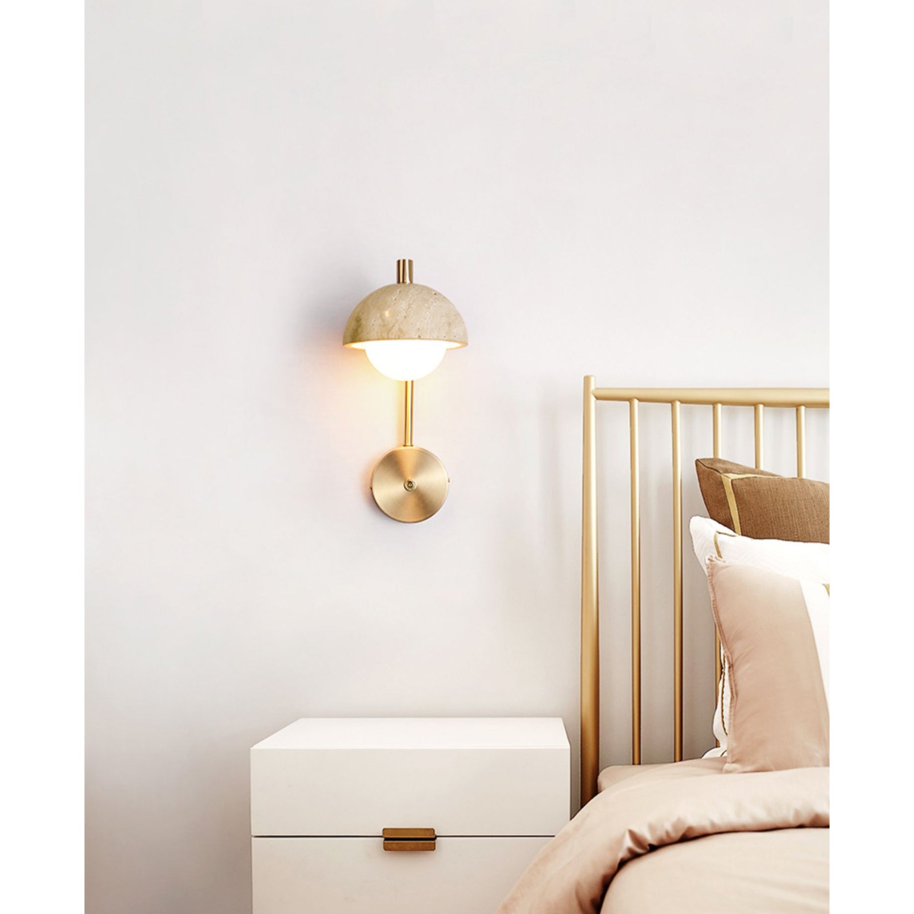 Alina Travertine Wall Lamp