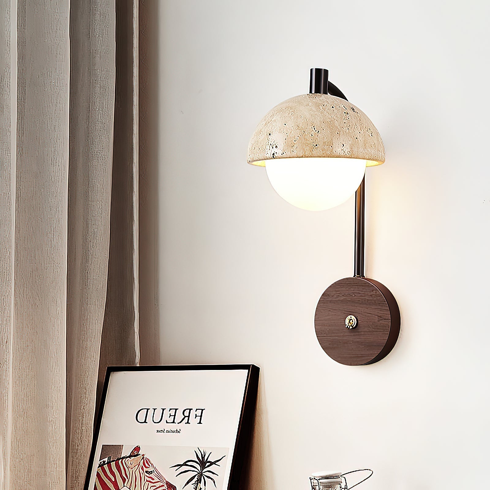 Alina Travertine Wall Lamp